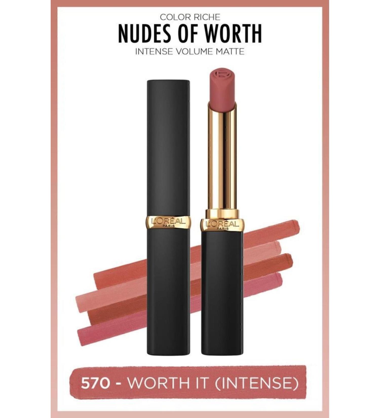 L'Oreal Paris Color Riche Intense Volume Matte Lipstick - 570 Worth It (Intense) - Buy Online on GoSupps.com