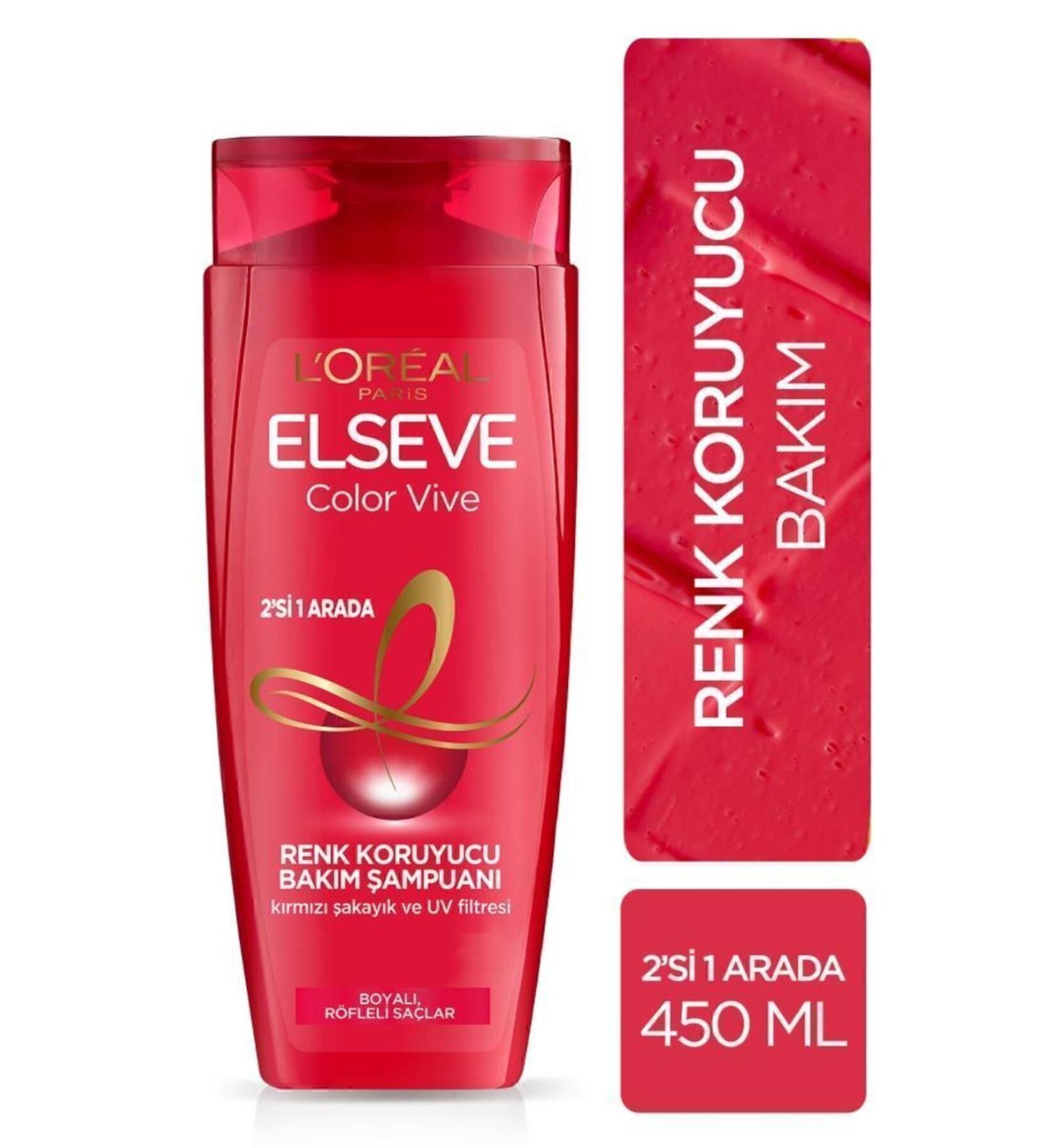 Elseve L'Or al Paris Elseve Colorvive Color Protection Care Shampoo 2 in 1 450 ml - Buy Online on GoSupps.com