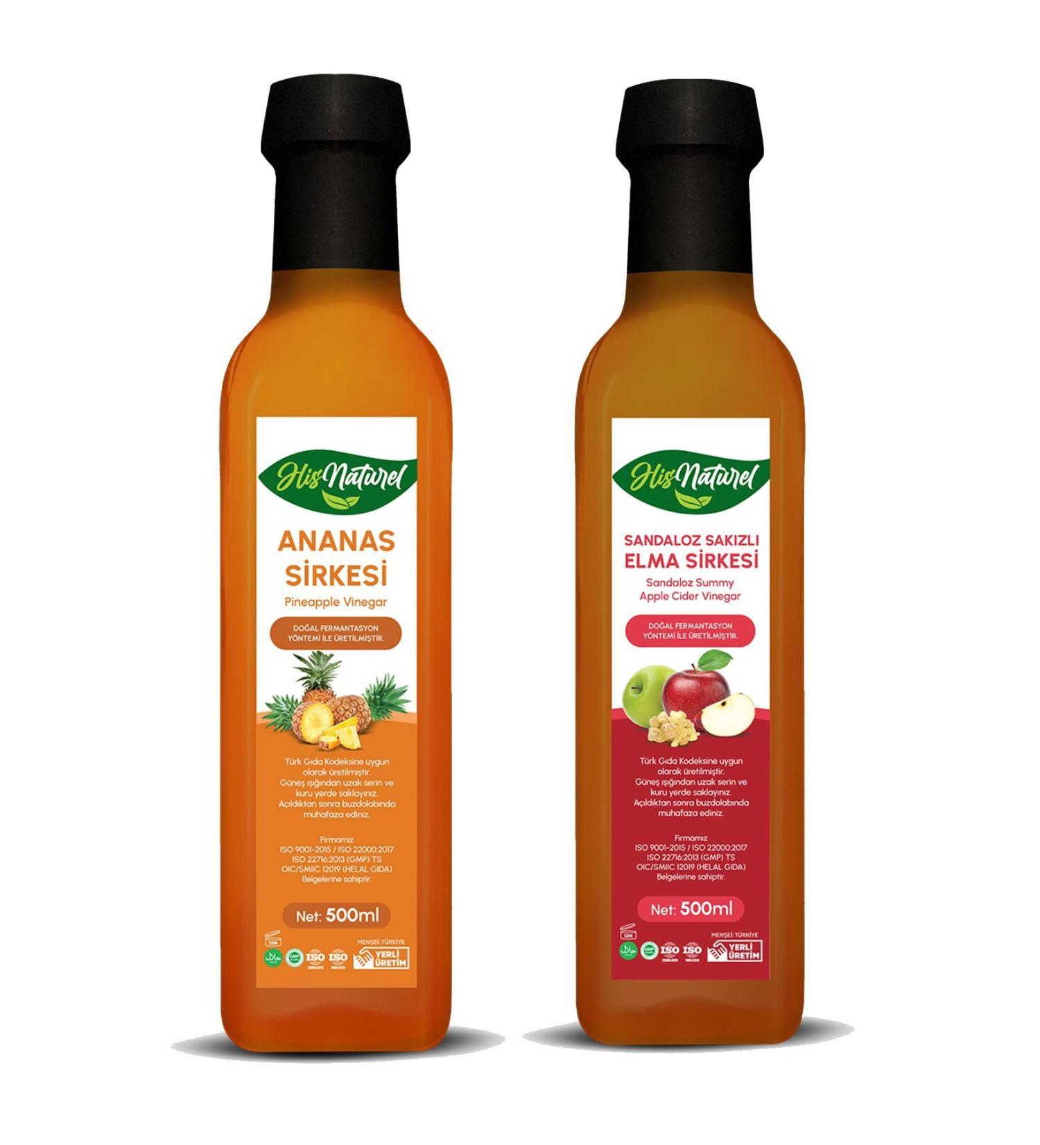 His Natural Sandaloz Gum Green Apple Pineapple Vinegar Fast Toxin Drinkable Natural Set of 2 - Buy Online on GoSupps.com