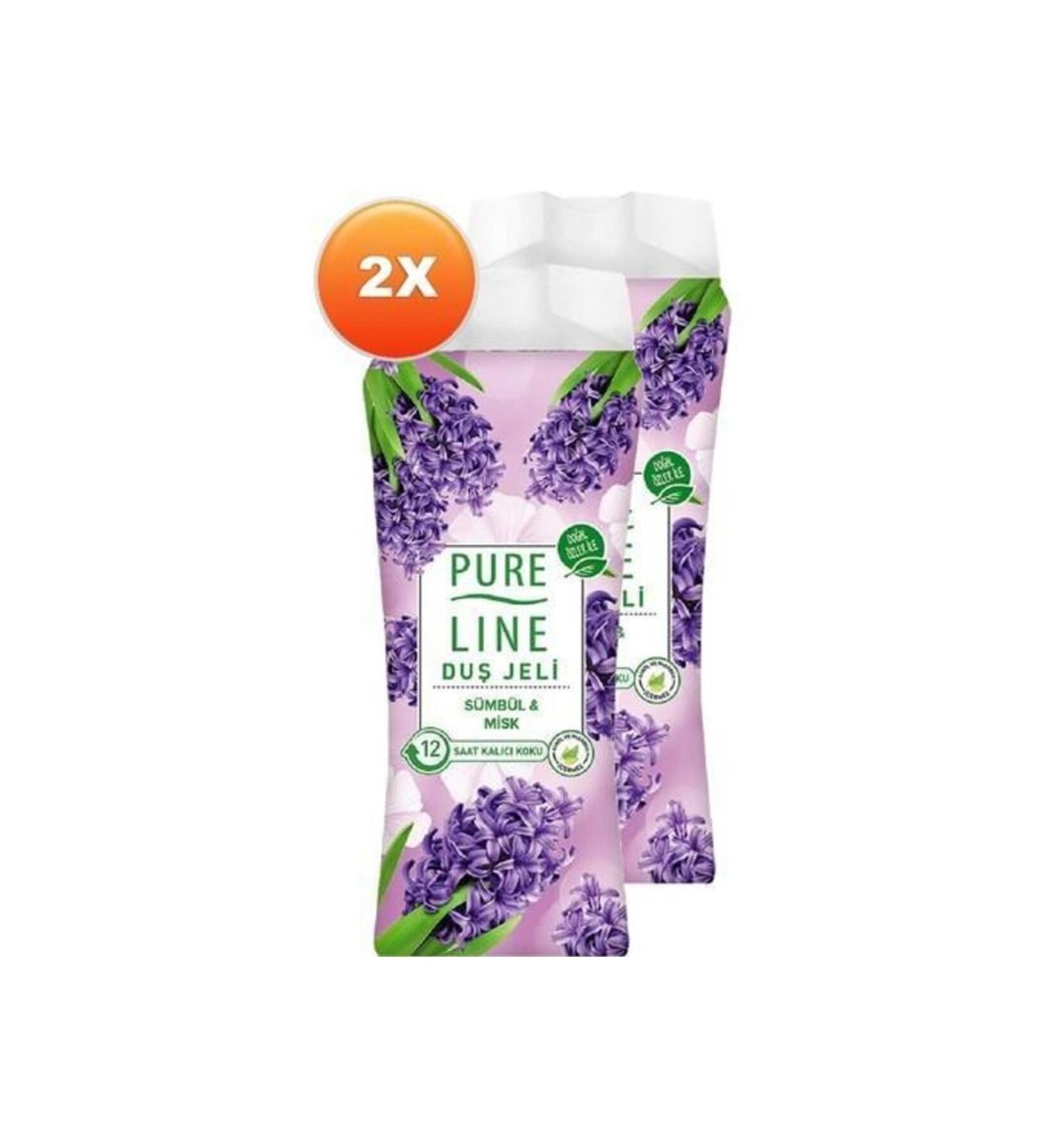 Pure Line Hyacinth & Musk Shower Gel 400ml 2 Pieces