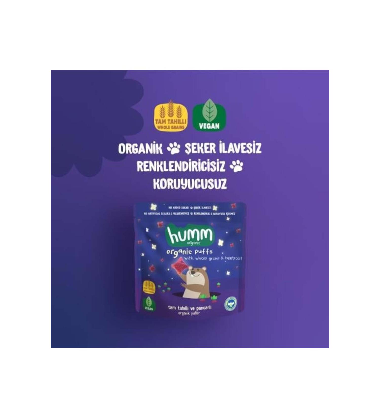 Humm Organic Beetroot and Whole Grain Puffs 30 gr