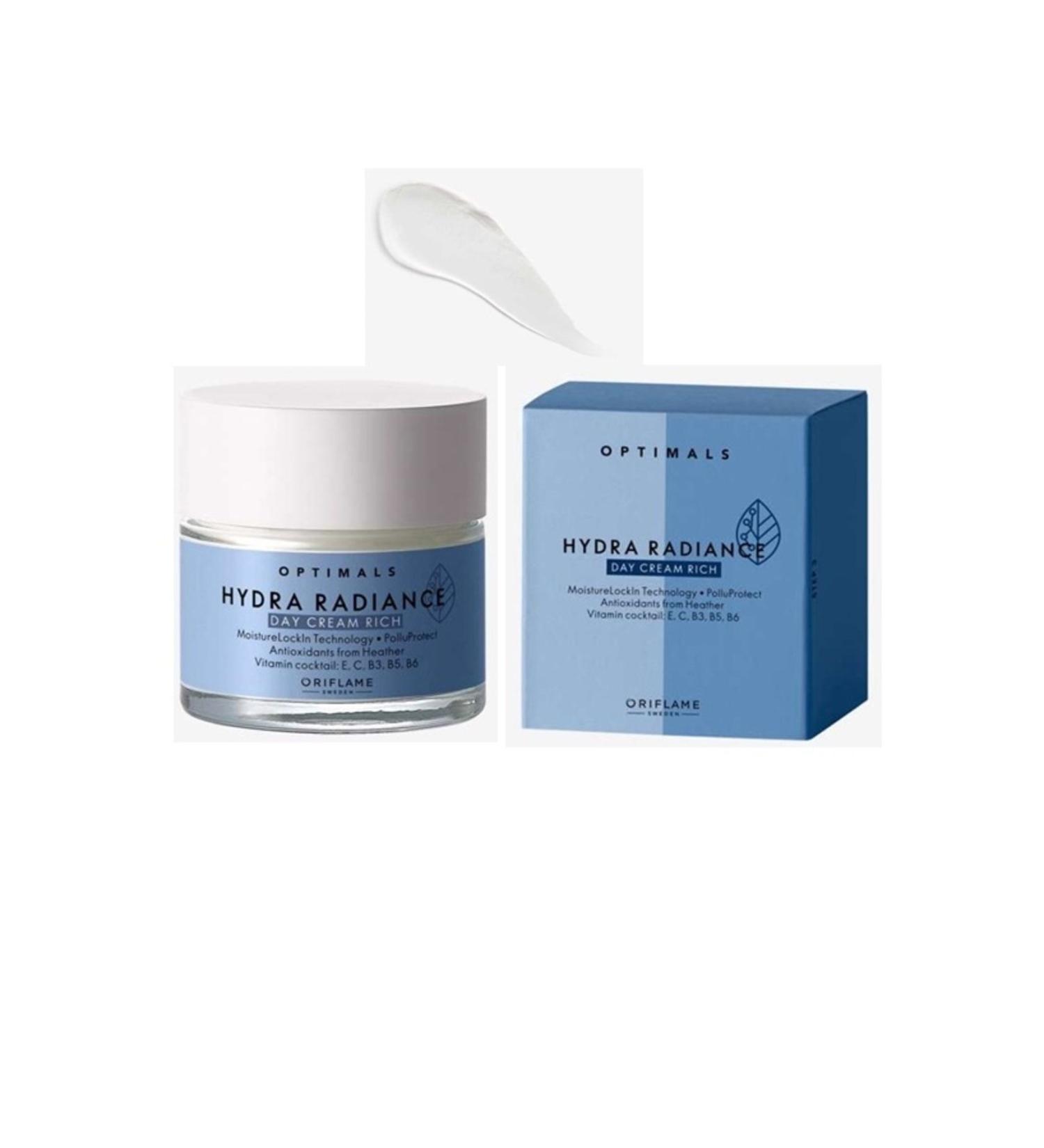 Oriflame Optimals Hydra Radiance Day Cream Rich Formulated for Sensitive and Dry Skin - Buy Online on GoSupps.com