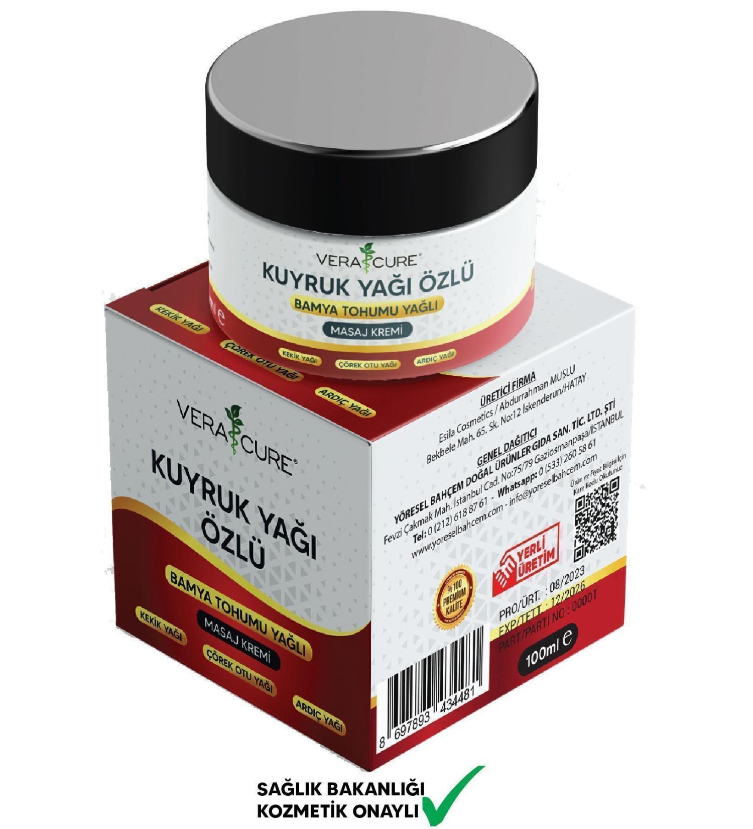 Vera Cure Tail Oil Extract Okra Seed Oil Cream (100ML) 0 Natural Special Formula - Buy Online on GoSupps.com