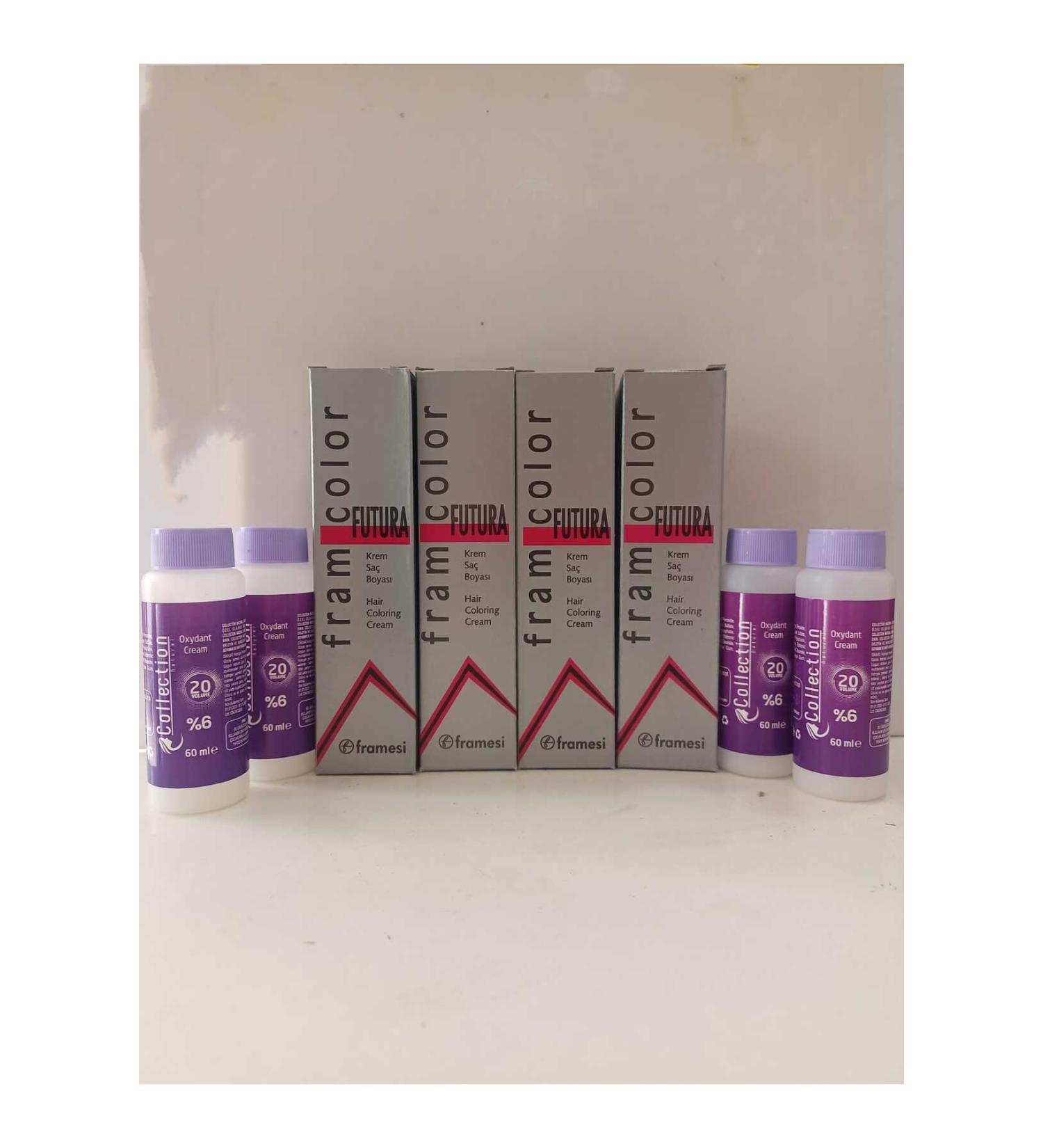 FRAMES Framesi Framcolor Hair Dye 4bv (bluish purple) 50ml 4 PIECE