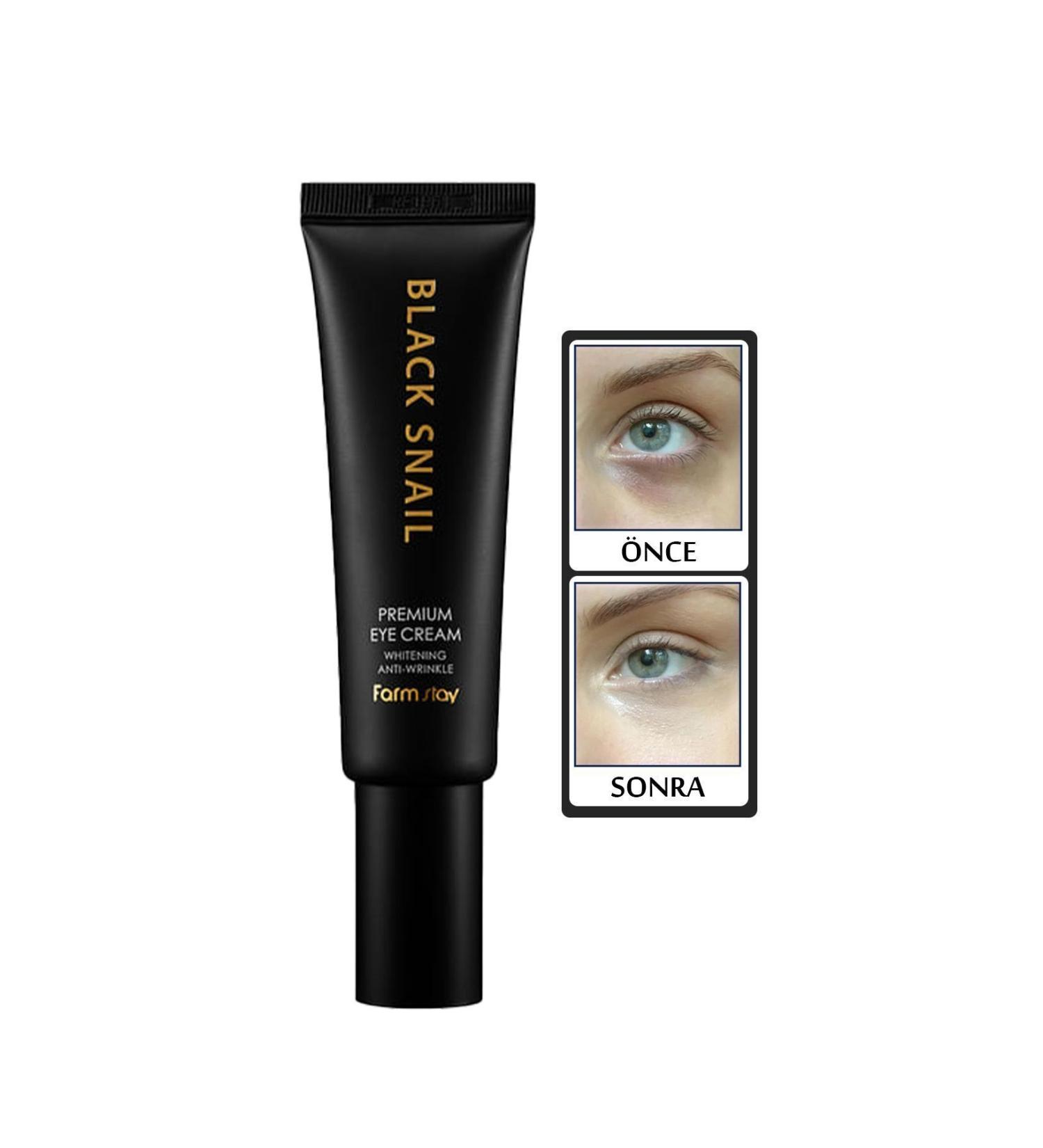 Farmstay Black Snail Extract Moisturizing and Anti-Dark Circle Eye Cream 50 ml - Buy Online on GoSupps.com