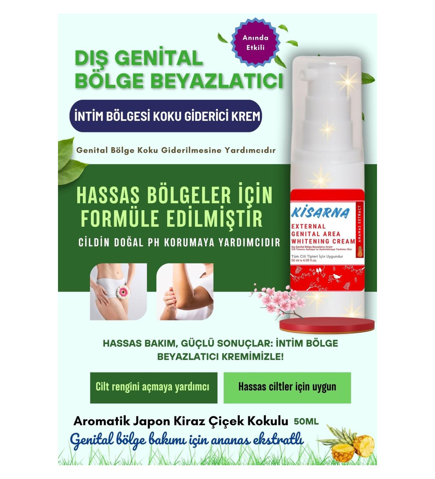 Kisarna Whitening Cream For Darkening Whitening Genital & Face & Armpit Whitening - Buy Online on GoSupps.com