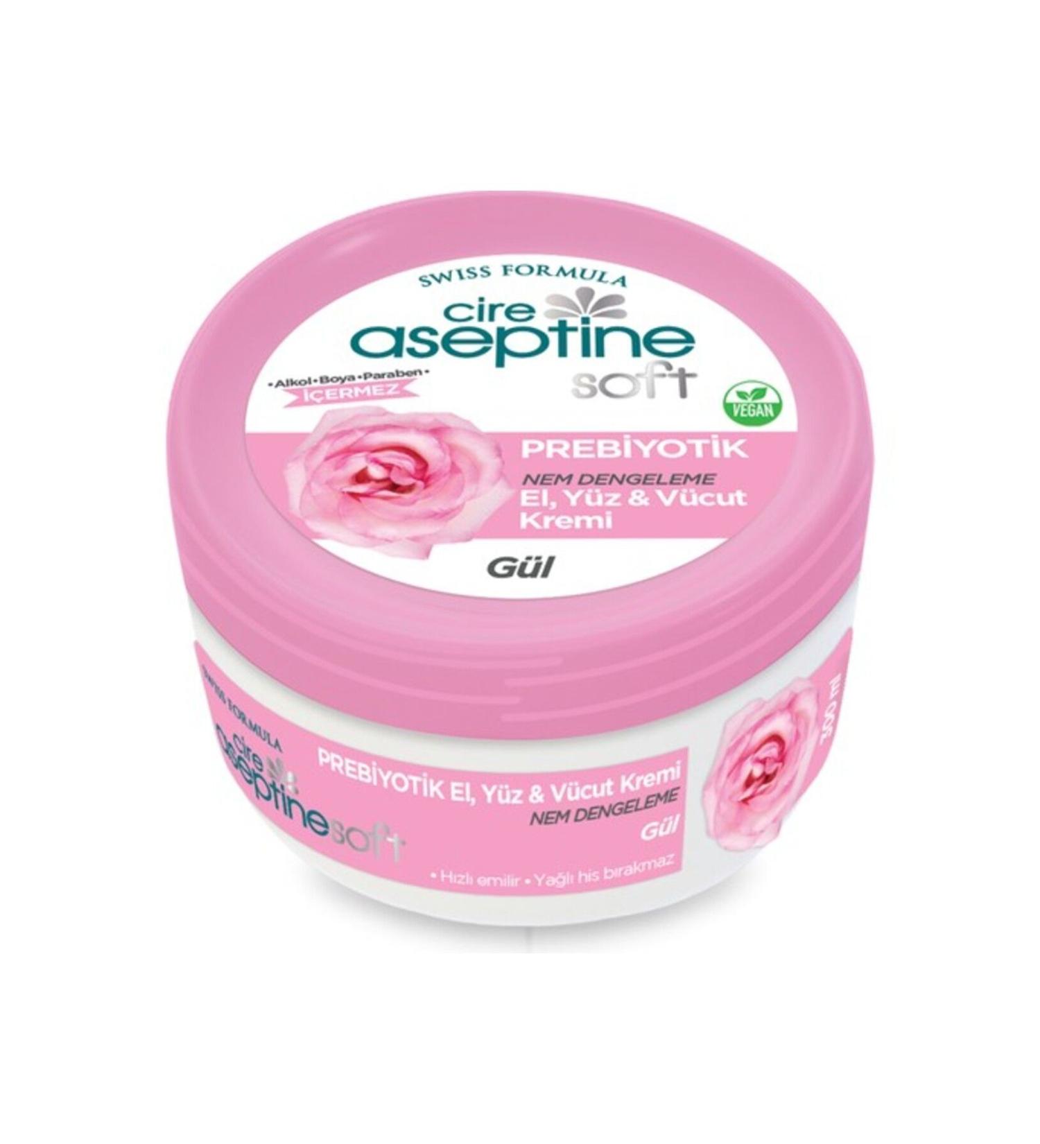 Cire Aseptine Soft Rose Prebiotic Moisturizing Care Cream 300 ml
