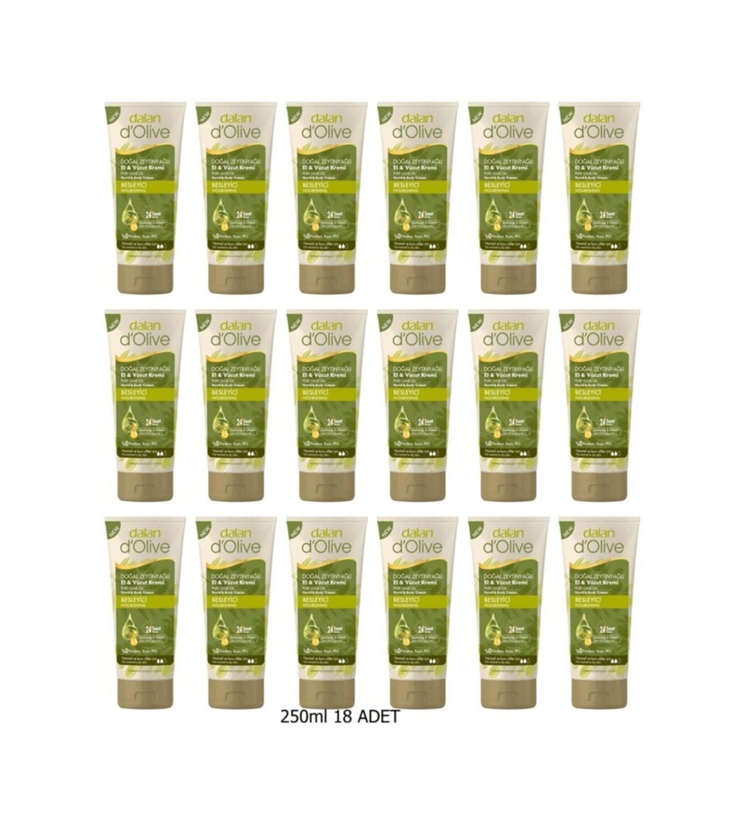 Dalan Olive Oil Nourishing Hand Body Cream 250ml 18 Pieces