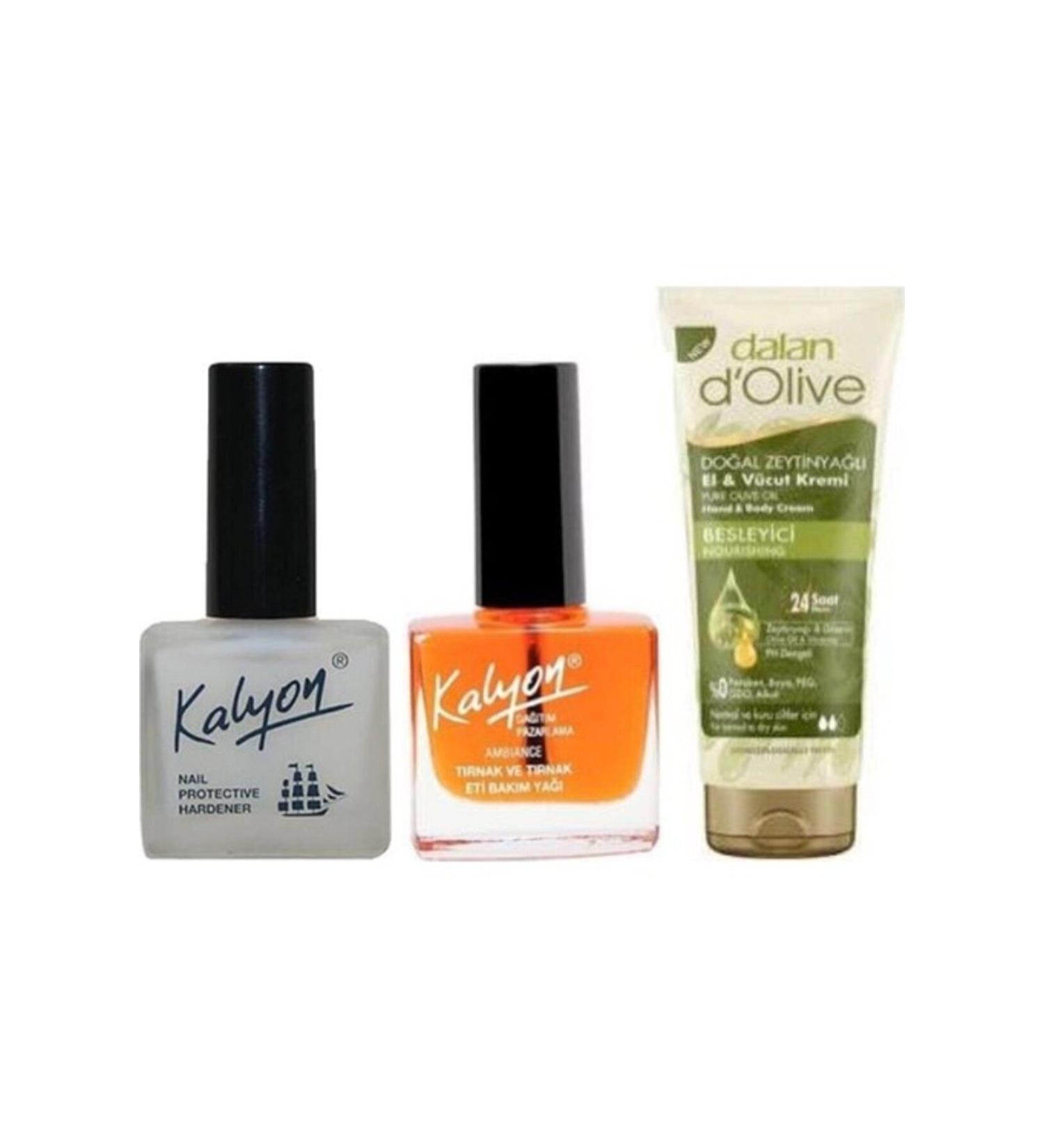 Kalyon Nail Nourishing Kalyon Care Oil Dalan Tube Cream 20 ml Set of 3