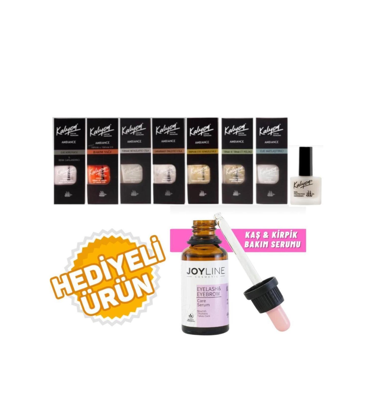 Kalyon 8 Li Set + Joy Line Eyebrow Eyelash Repair Extension Nourishing and Strengthening Care Serum 30ml