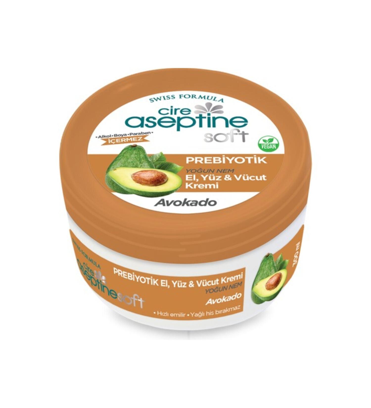 Cire Aseptine Soft Avocado Prebiotic Moisturizing Care Cream 300 ml