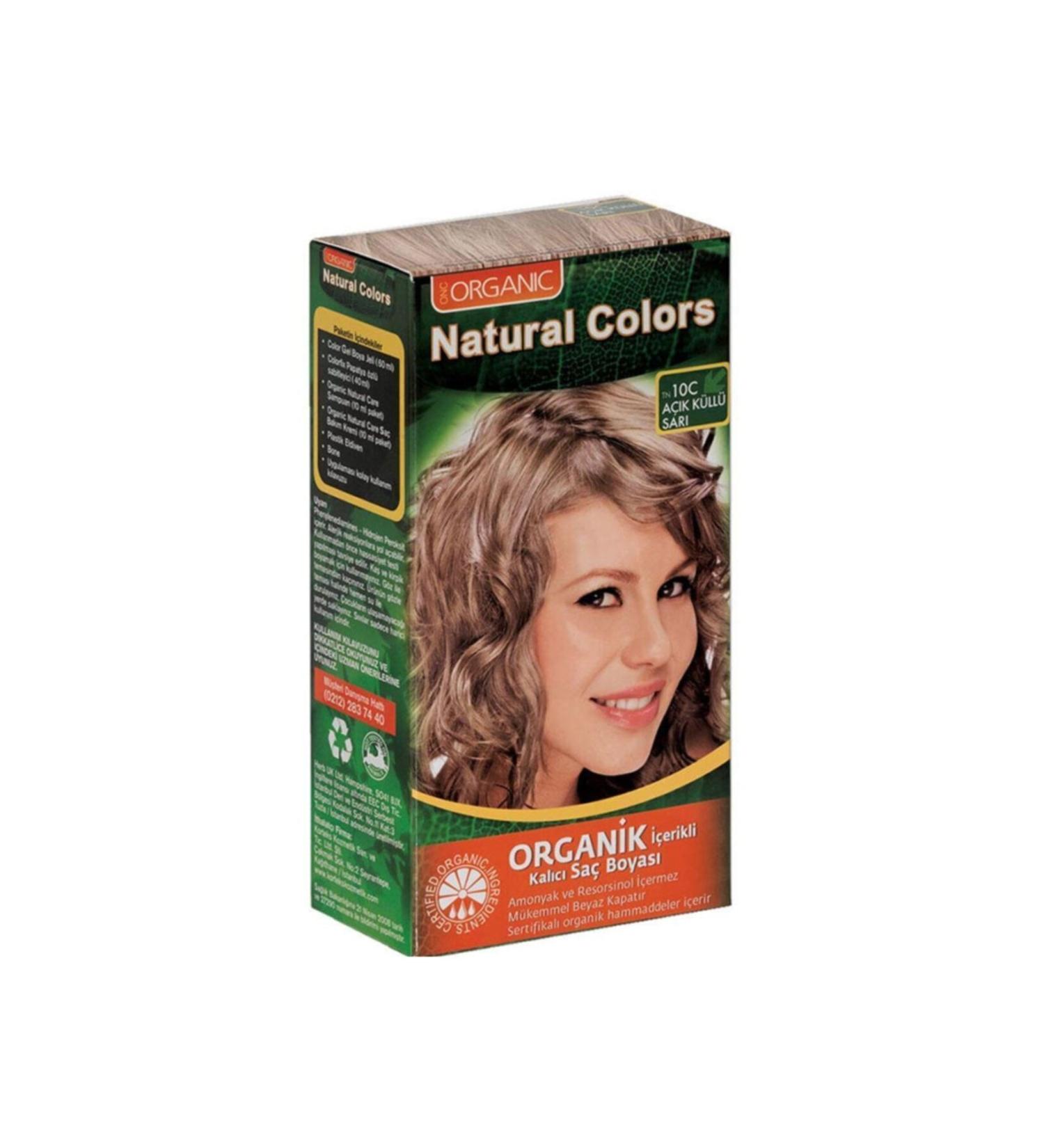 Organic Natural Colors 10C Light Ash Blonde Organic Hair Dye 8681085503307