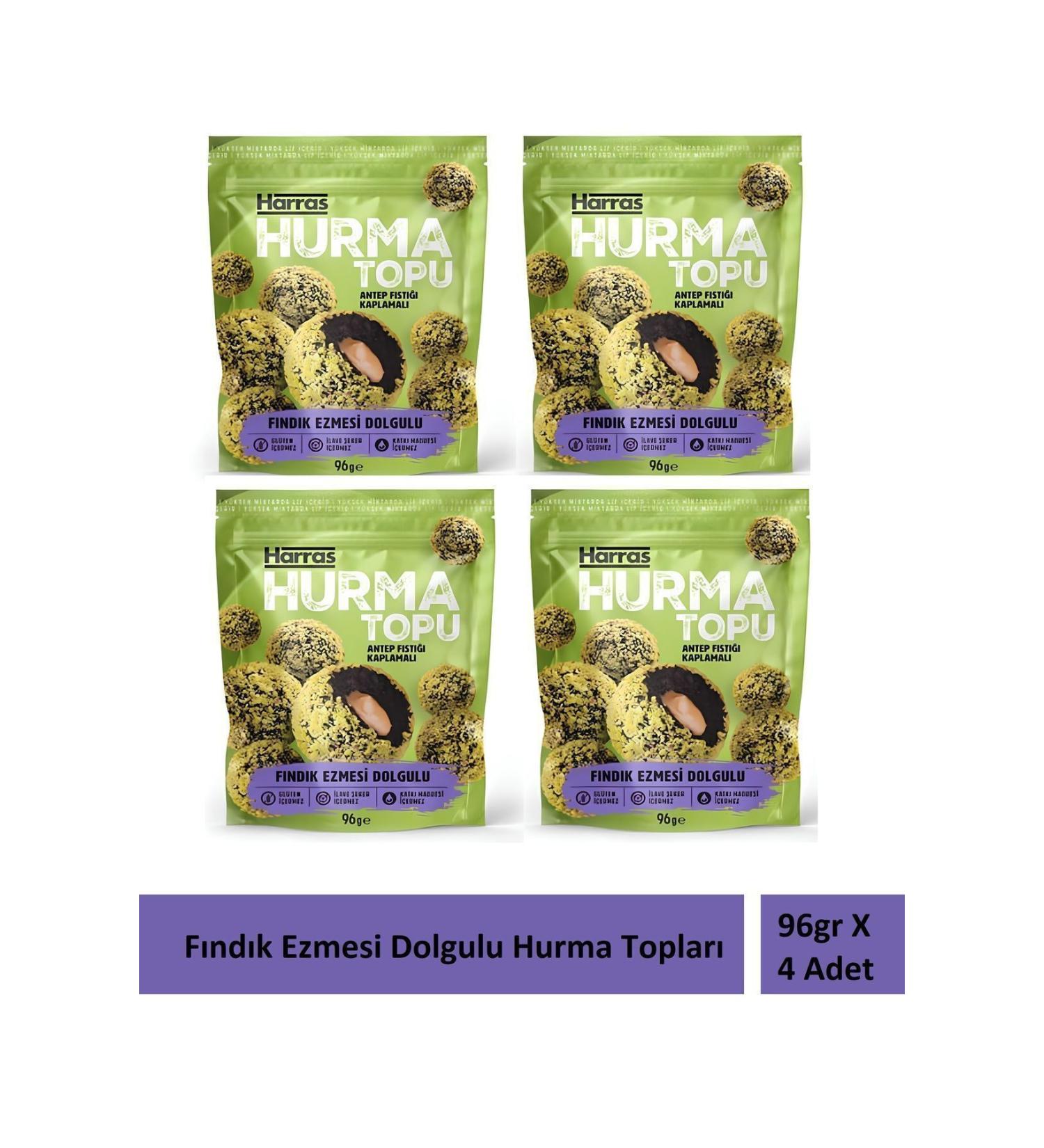 Harras Pistachio Coated Date Balls 96 gr X 4 Pieces - Buy Online on GoSupps.com