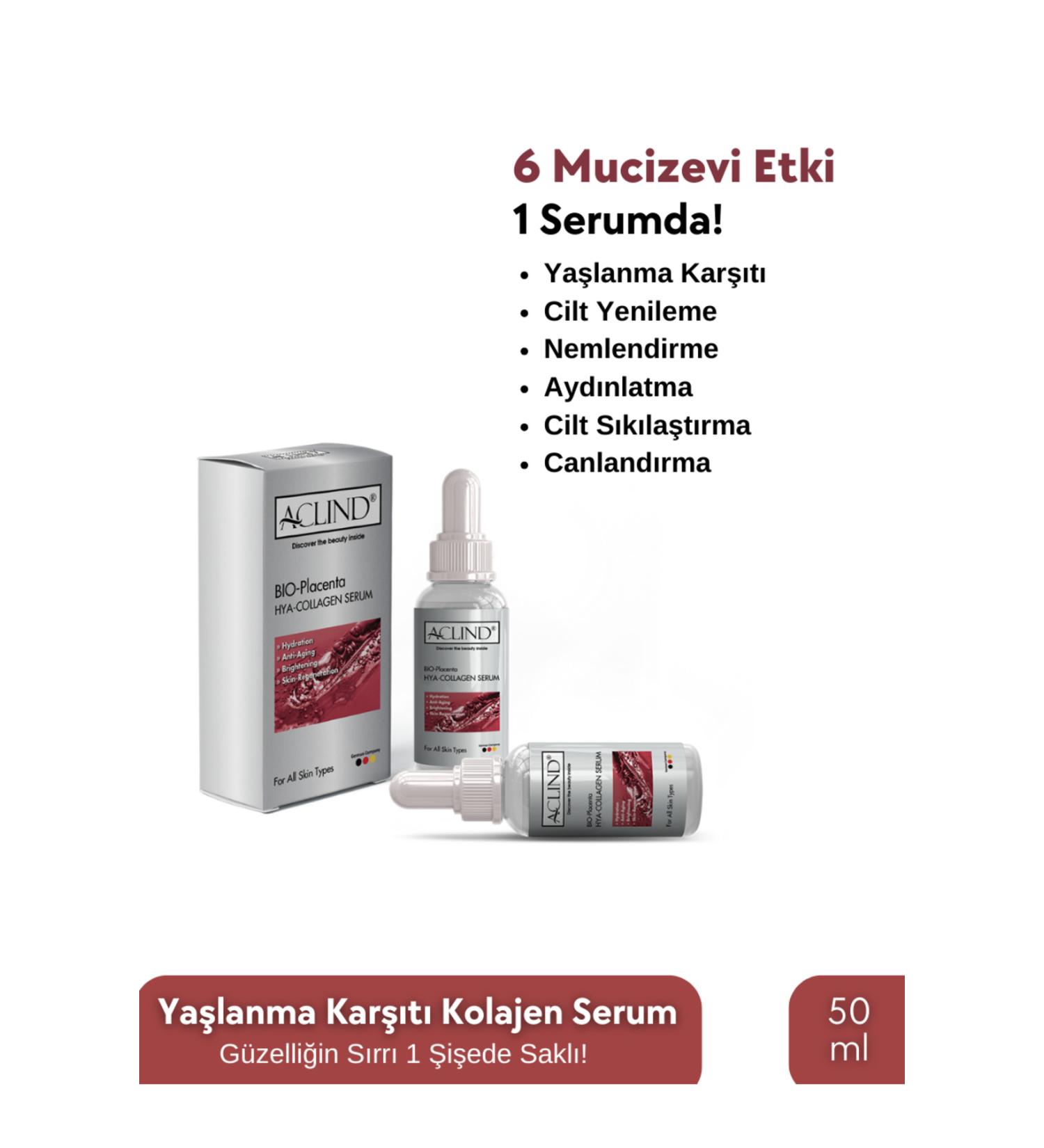 Aclind Bio-placenta Hya-collagen | Anti-Aging Collagen Serum 50 ml - Buy Online on GoSupps.com