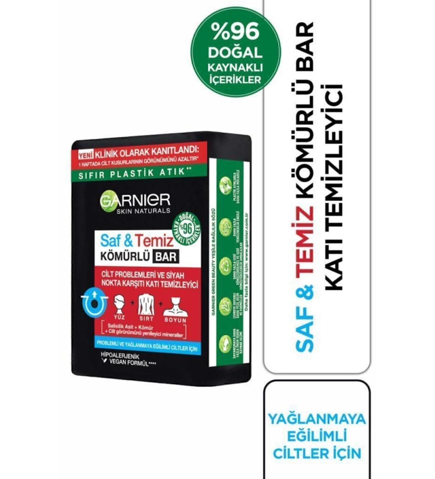 Garnier Pure & Clean Anti-Blackhead Charcoal Bar - Buy Online on GoSupps.com