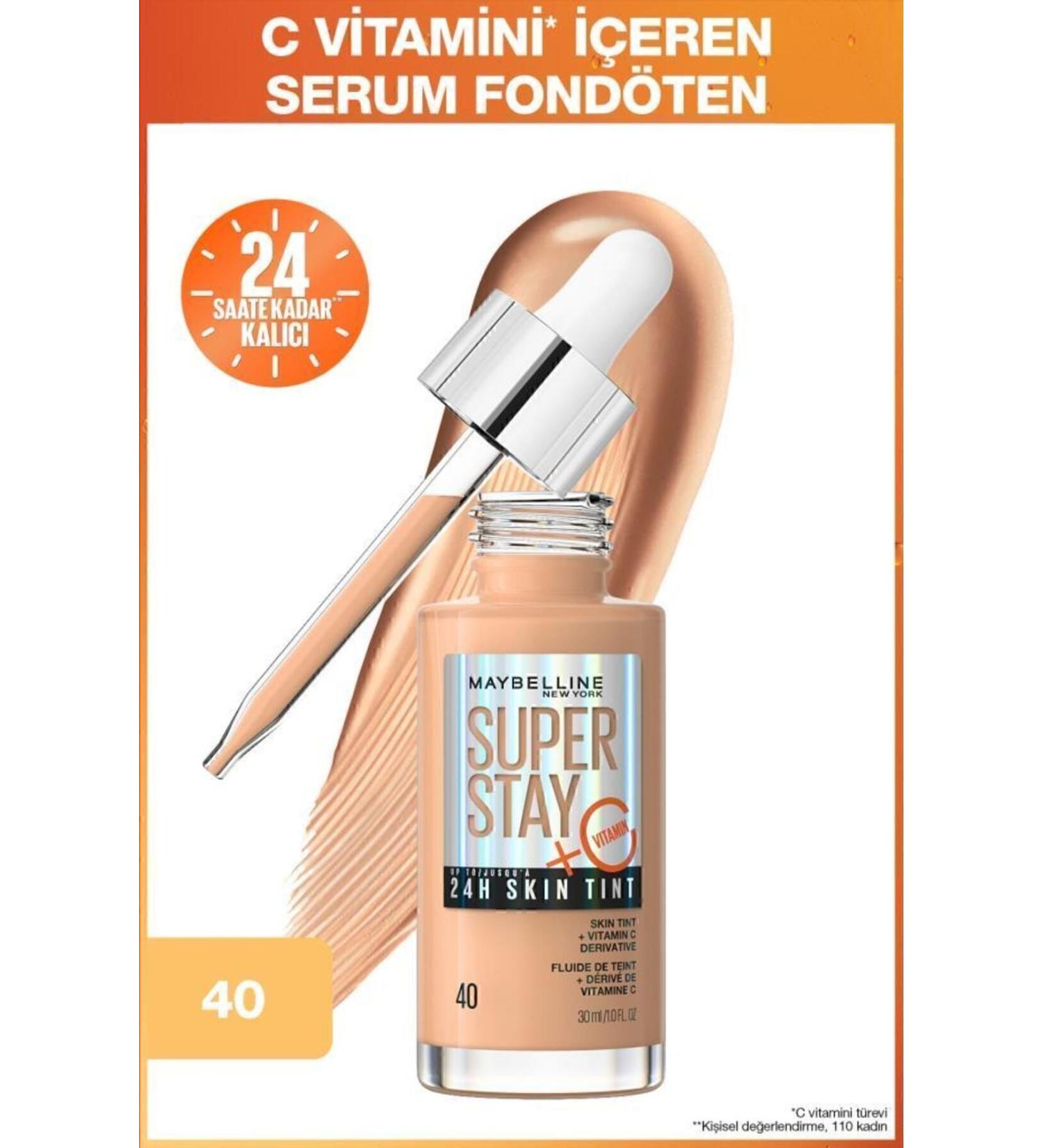 Maybelline New York Super Stay Skin Tint Foundation - 40 - Buy Online on GoSupps.com