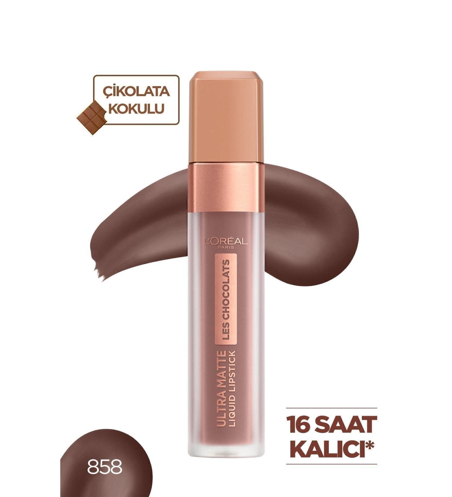 L'Oreal Paris Liquid Matte Lipstick - Les Chocolats Ultra Matte Liquid Lipstick 858 Oh My Choc! 3600523643837 - Buy Online on GoSupps.com