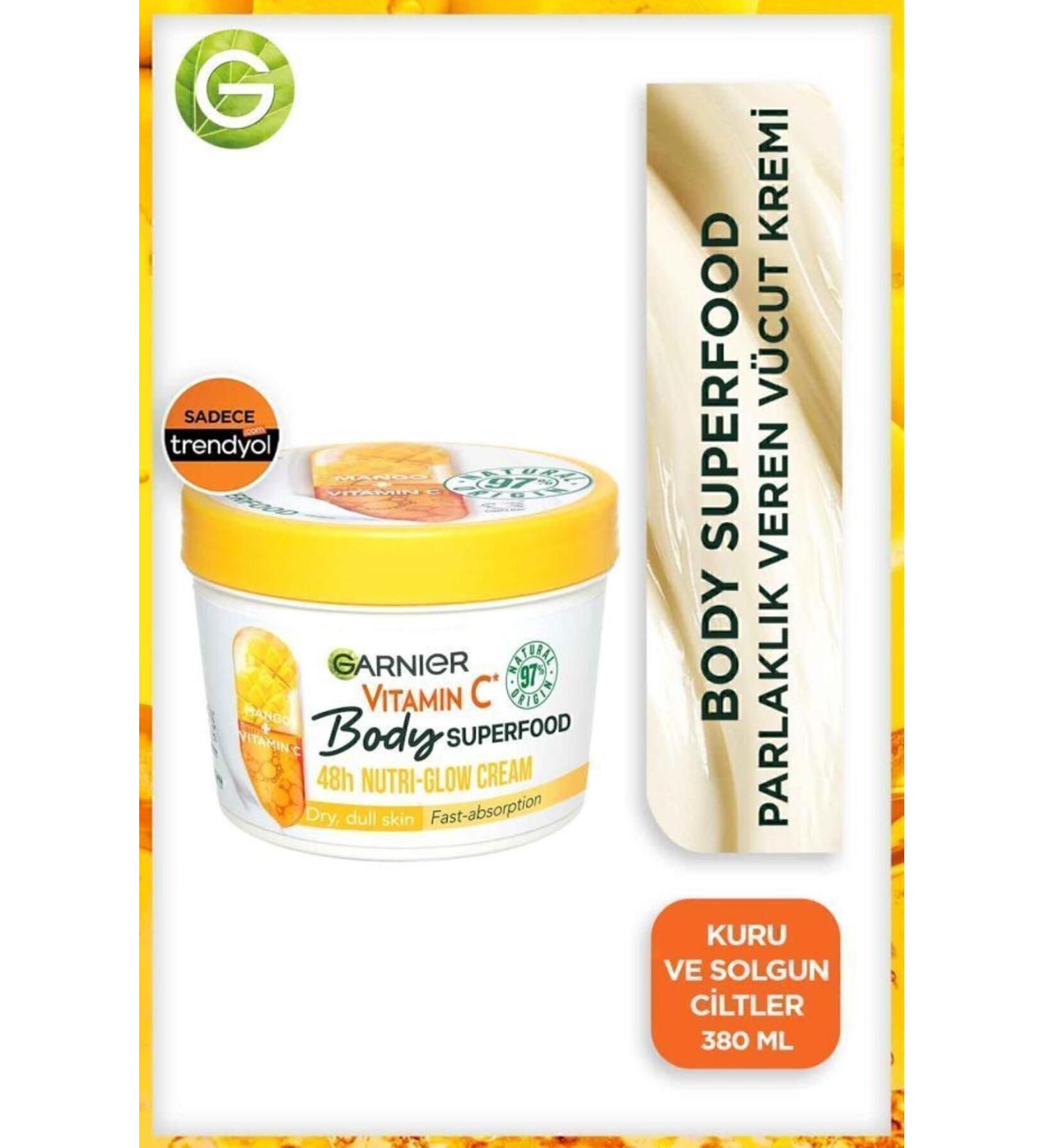 Garnier Body Superfood Vitamin C Brightening Body Cream - Buy Online on GoSupps.com