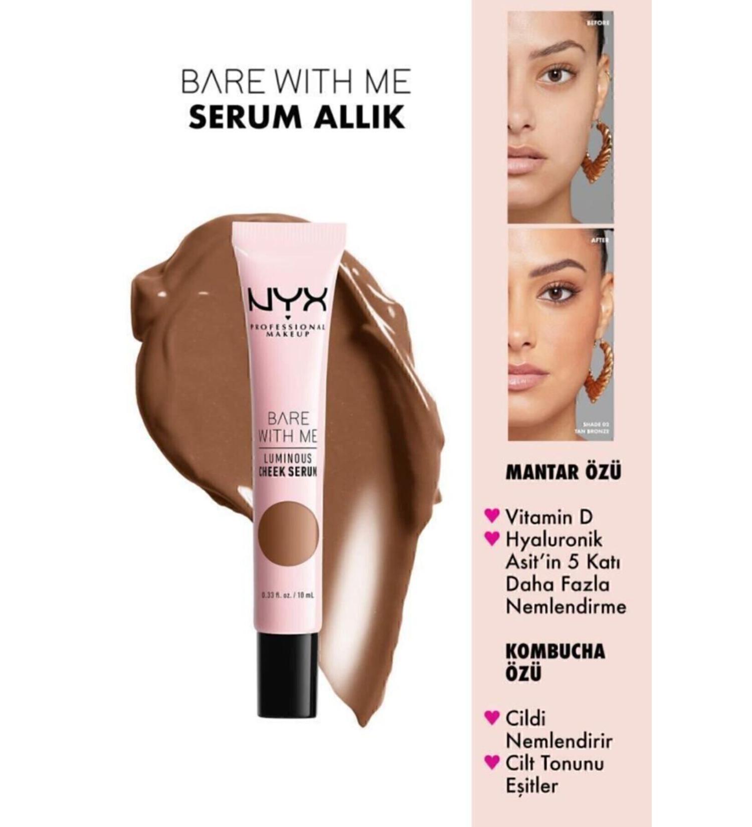 NYX Professional Makeup Blush - Bare With Me Luminous Cheek Serum Tan Bronze - Buy Online on GoSupps.com