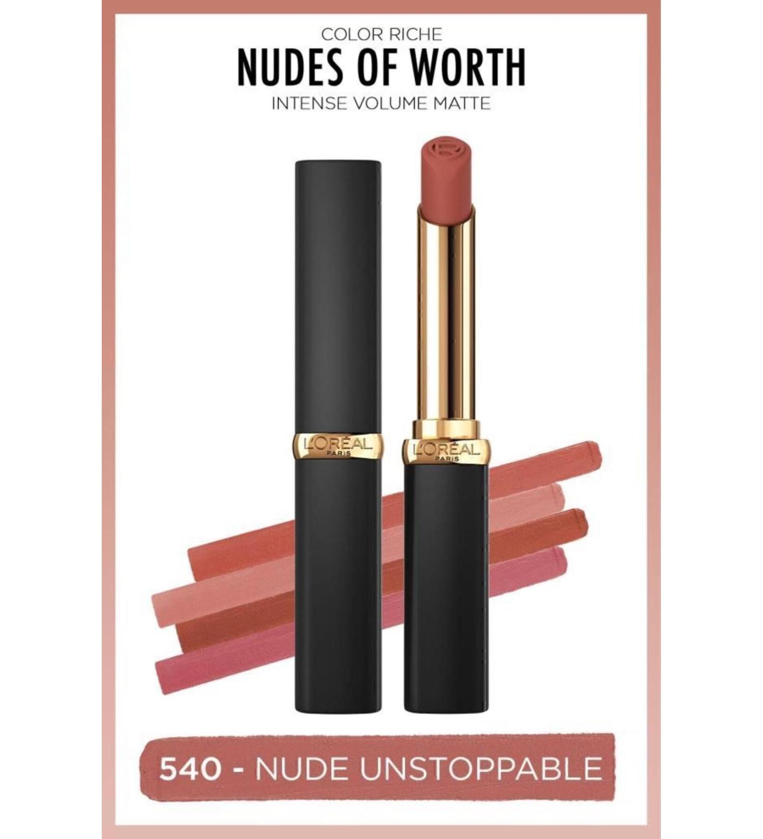 L'Oreal Paris Color Riche Intense Volume Matte Lipstick - 540 Nude Unstoppable - Buy Online on GoSupps.com