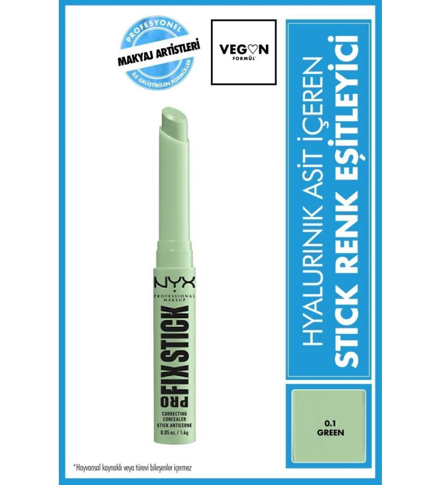 NYX Professional Makeup Pro Fix Stick Color Equalizer - 0.1 Green - Buy Online on GoSupps.com