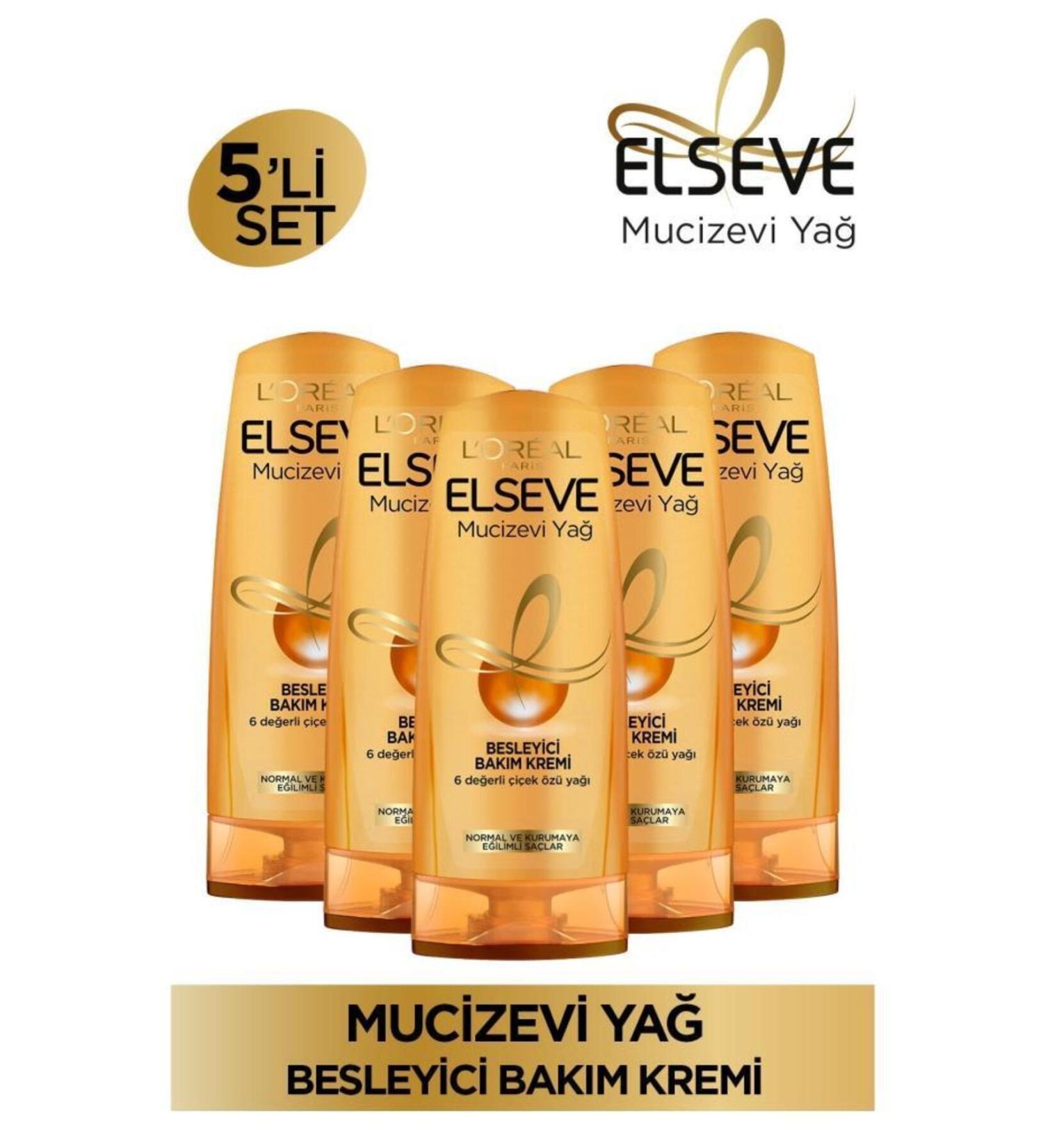 Elseve 5-Piece Miraculous Oil Nourishing Care Cream 390 Ml Set - Buy Online on GoSupps.com