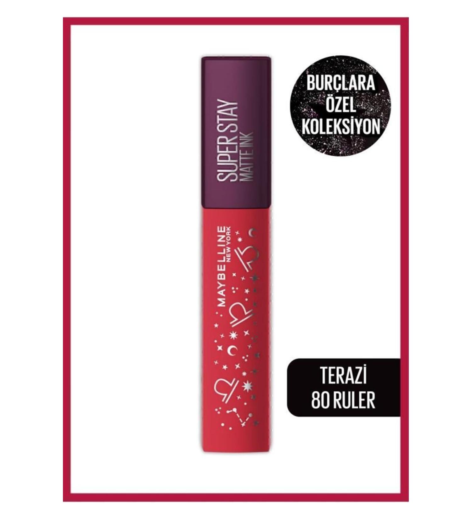 Maybelline New York Super Stay Matte Ink Zodiac Liquid Matte Lipstick- 80 Ruler (LIBRA) - Buy Online on GoSupps.com
