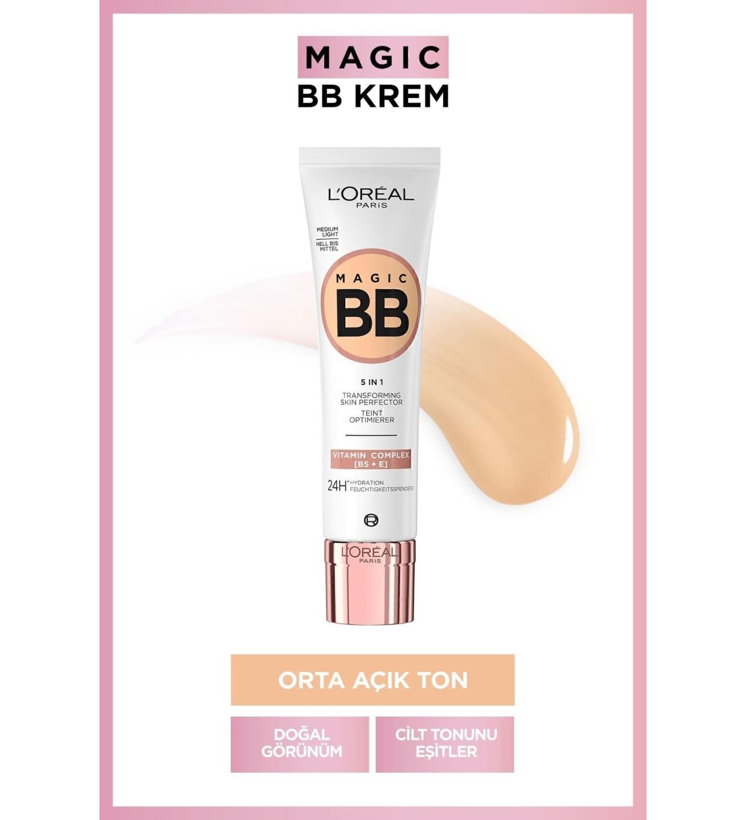 L'Oreal Paris Magic BB Tinted Moisturizing Cream - Medium Light - Buy Online on GoSupps.com