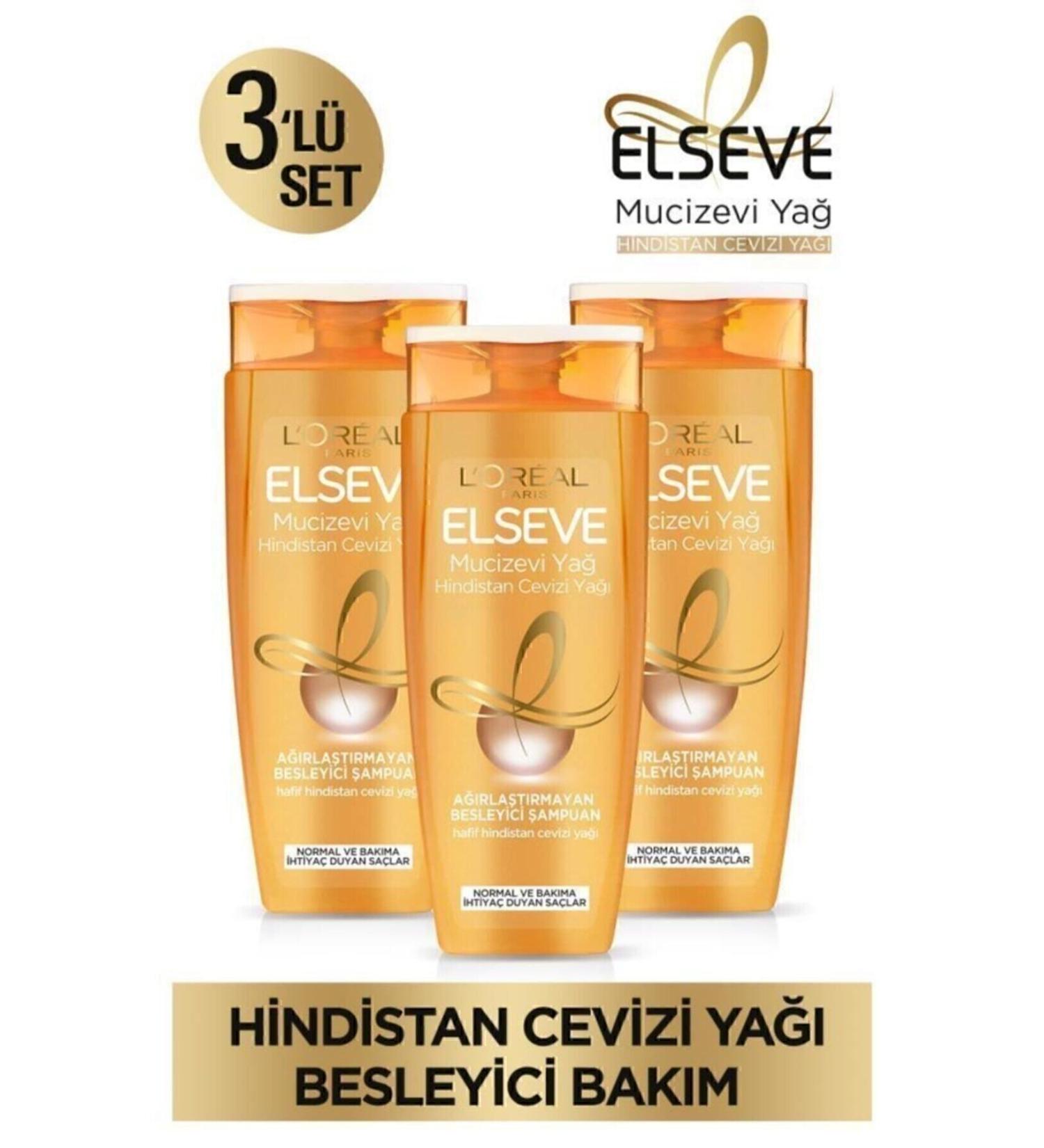Elseve Miraculous Coconut Oil Nourishing Sh 450ml Set of 3