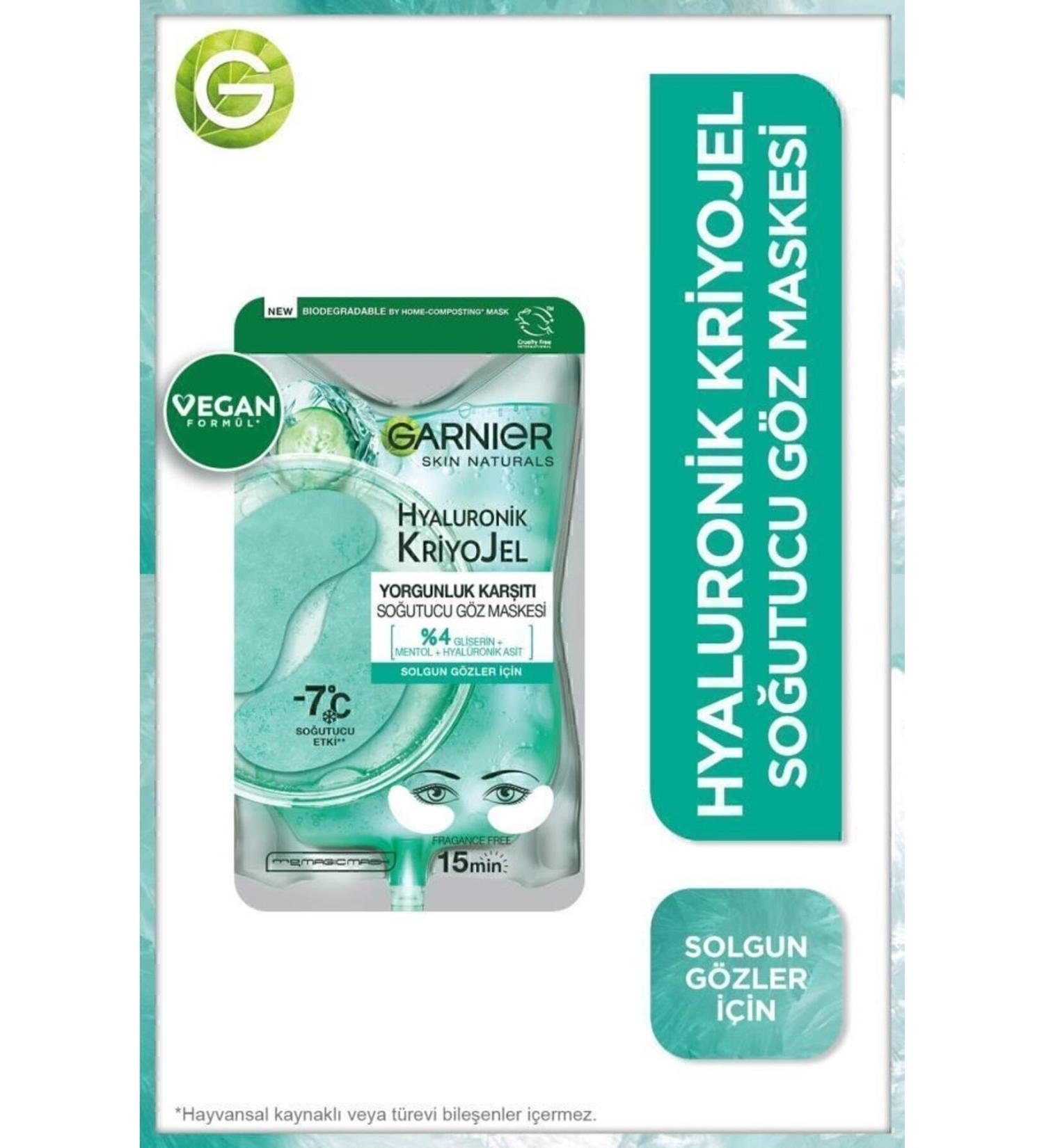 Garnier Hyaluronic Cryogel Anti-Fatigue Cooling Eye Mask - Buy Online on GoSupps.com