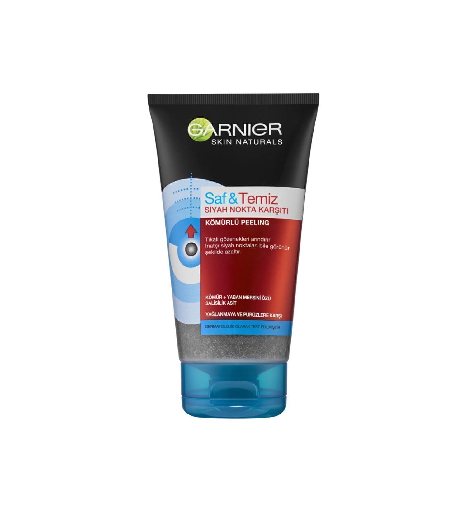 Garnier Pure & Clean Anti-Blackhead Charcoal Peeling 150ml - Buy Online on GoSupps.com