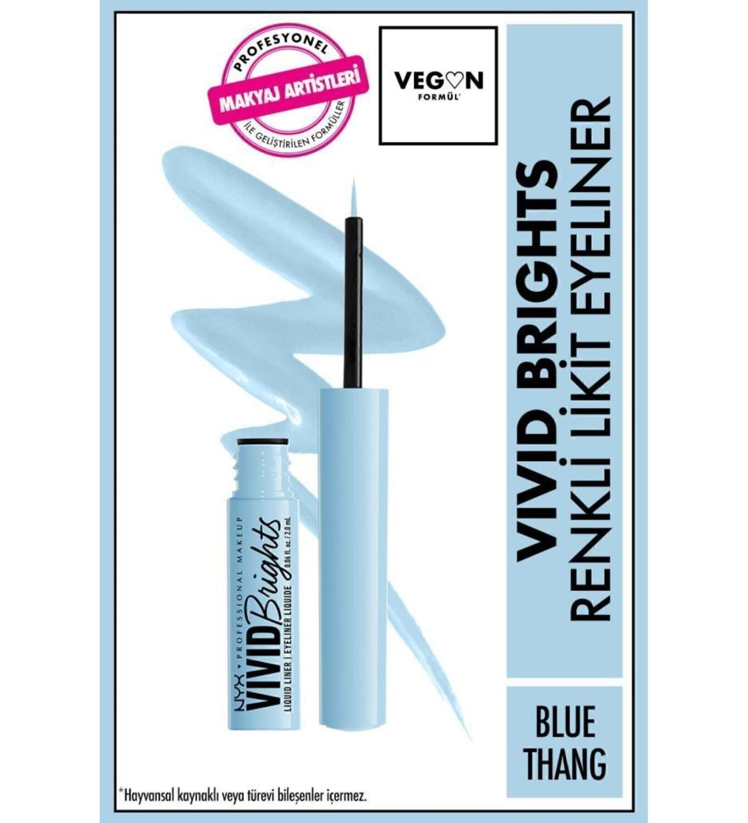 NYX Professional Makeup Vivid Brights Liquid Eyeliner - Blue Thang - Buy Online on GoSupps.com