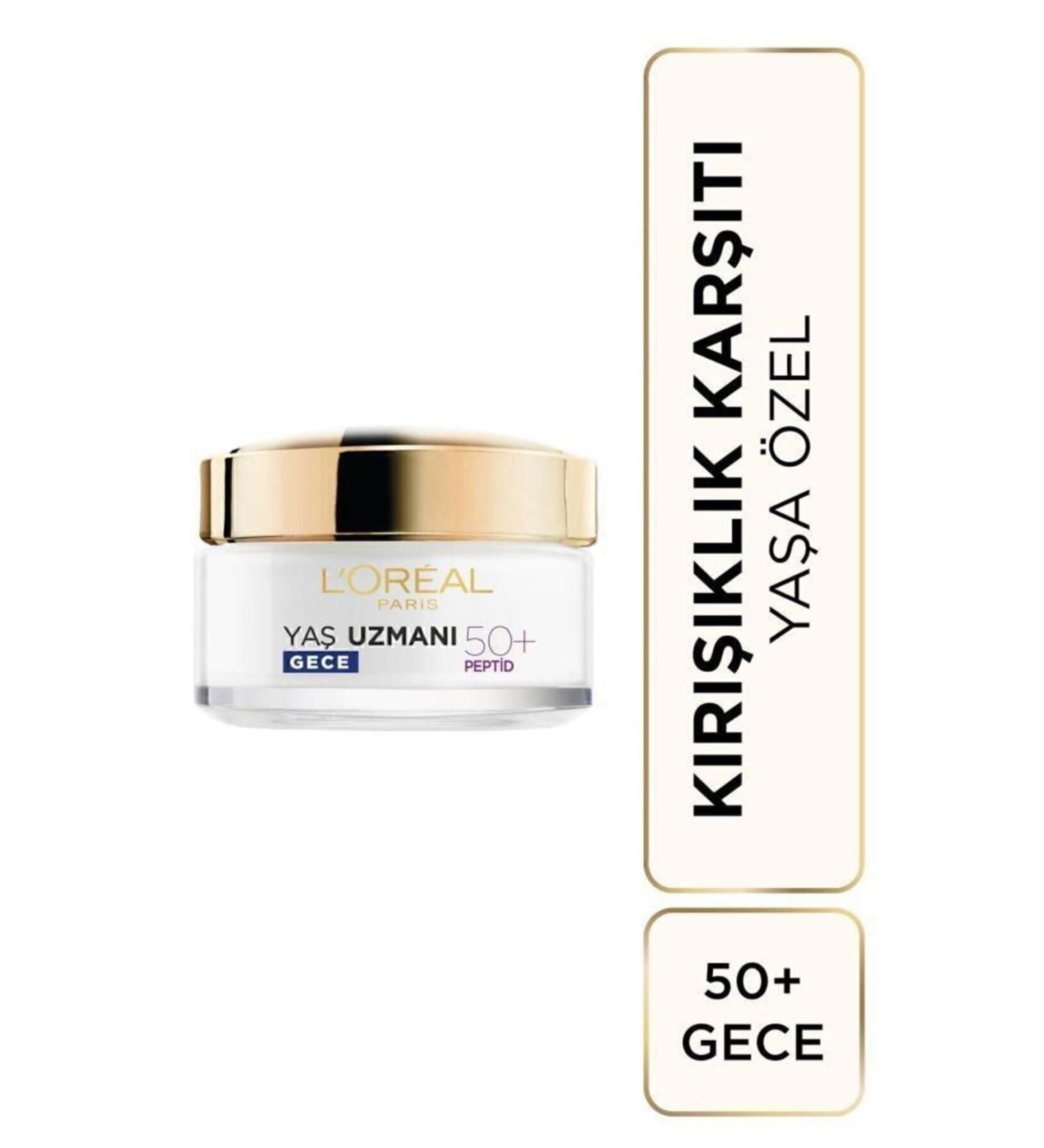 L'Oreal Paris L'or al Paris Age Expert 50+ Anti-Wrinkle Regenerating Night Cream 50ml - Buy Online on GoSupps.com