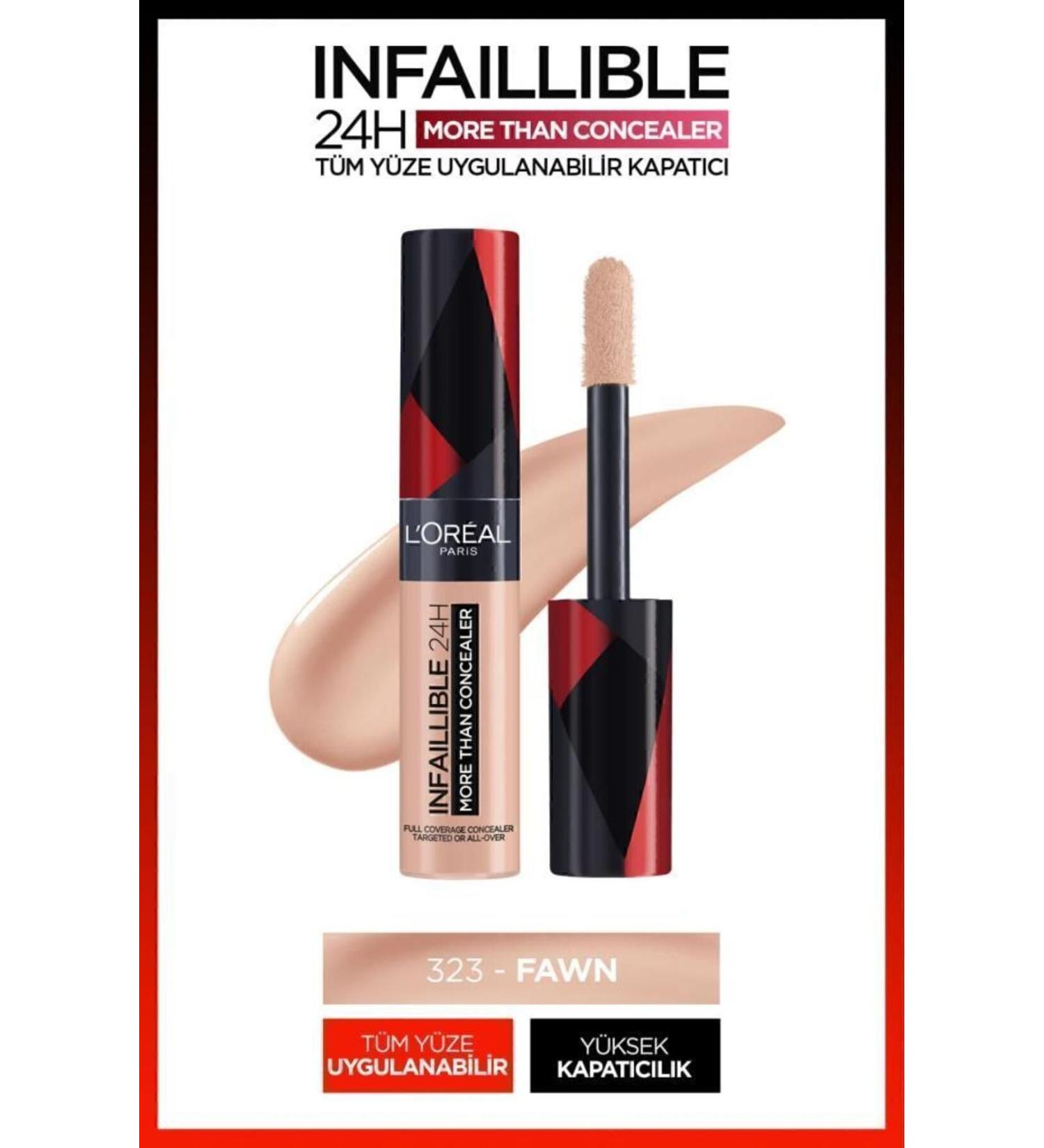 L'Oreal Paris All-Face Concealer - Infaillible More Than Concealer 323 Fawn - Buy Online on GoSupps.com