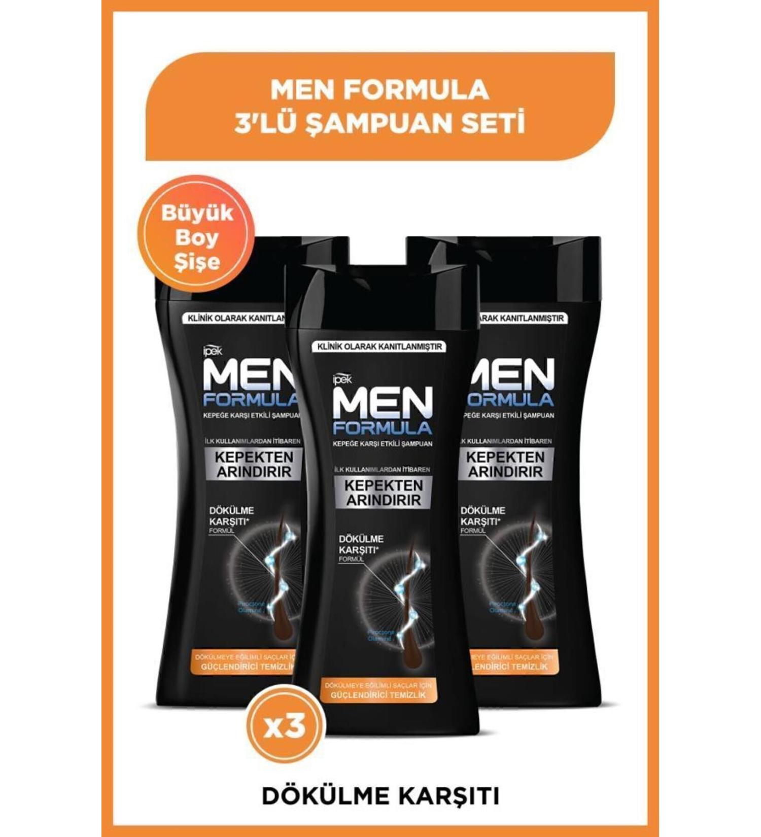 Silk Men Formula Anti-Dandruff Effective 3-Piece Shampoo Set - Hair Prone to Falling - Buy Online on GoSupps.com