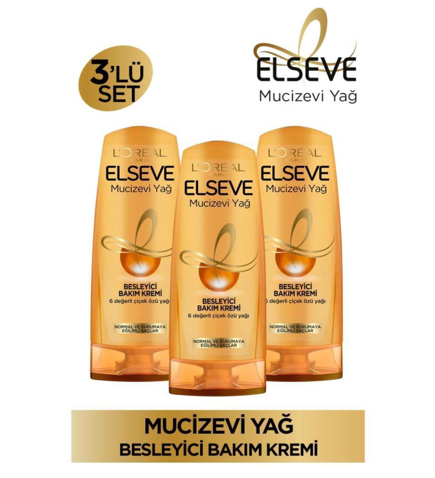 Elseve 3-Piece Miraculous Oil Nourishing Care Cream 390 Ml Set - Buy Online on GoSupps.com