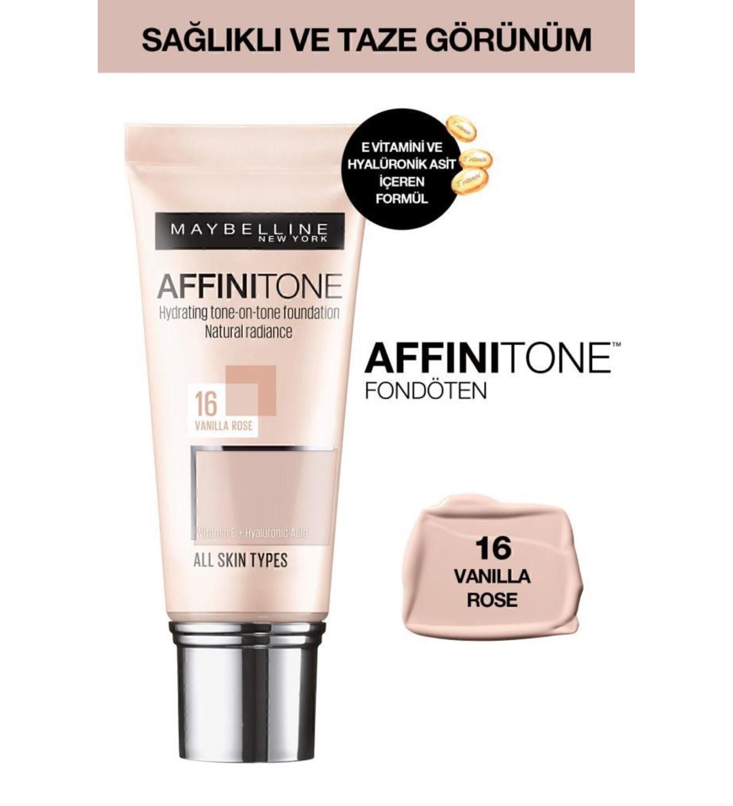 Maybelline New York Affinitone Foundation - 16 Vanilla Rose - Buy Online on GoSupps.com