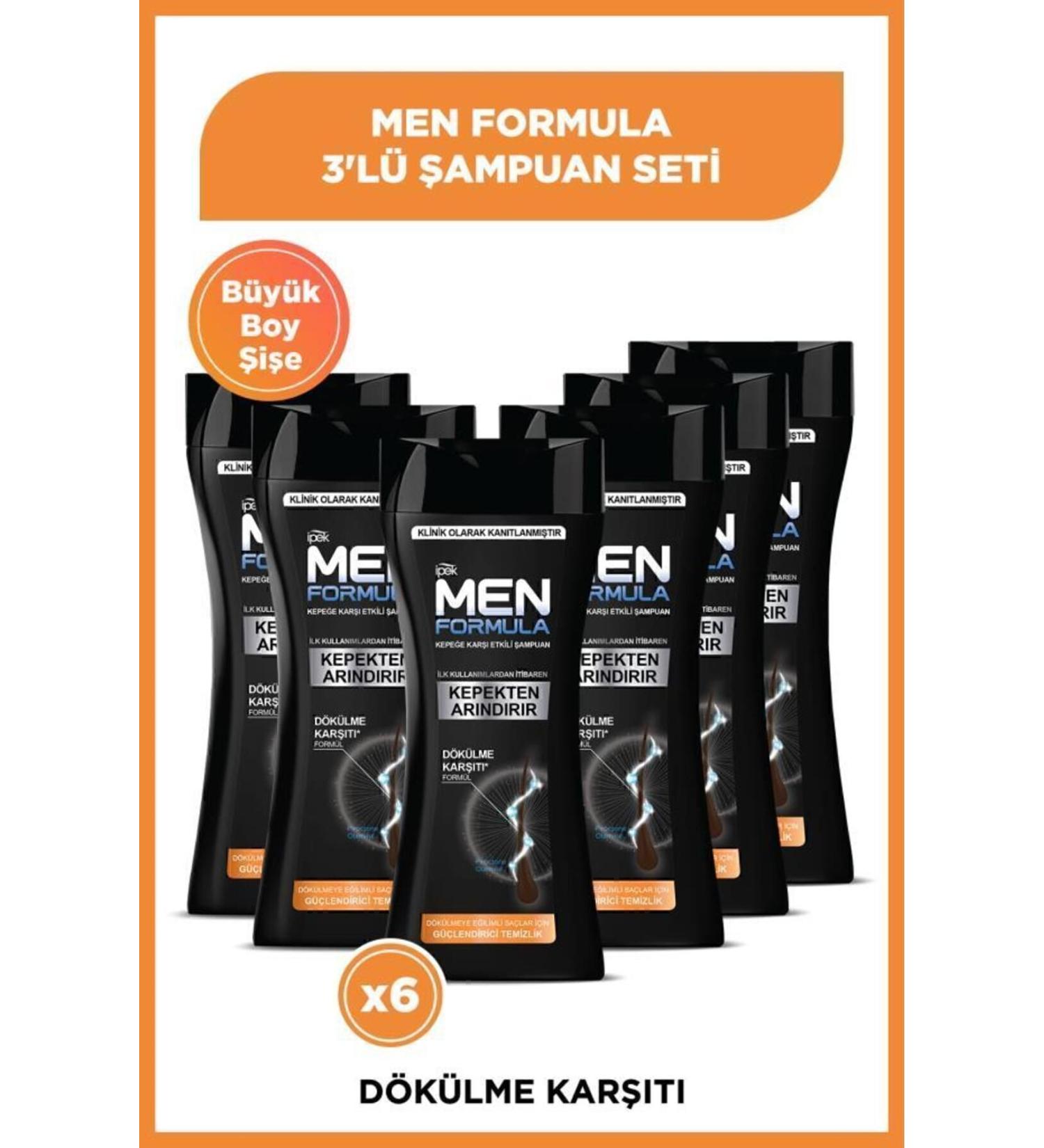  pek Men Formula Anti-Dandruff Effective 6-Piece Shampoo Set - Hair Prone to Falling - Buy Online on GoSupps.com