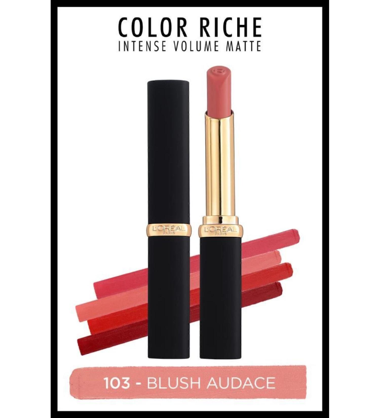 L'Oreal Paris Color Riche Intense Volume Matte Lipstick - 103 Blush Audace - Buy Online on GoSupps.com