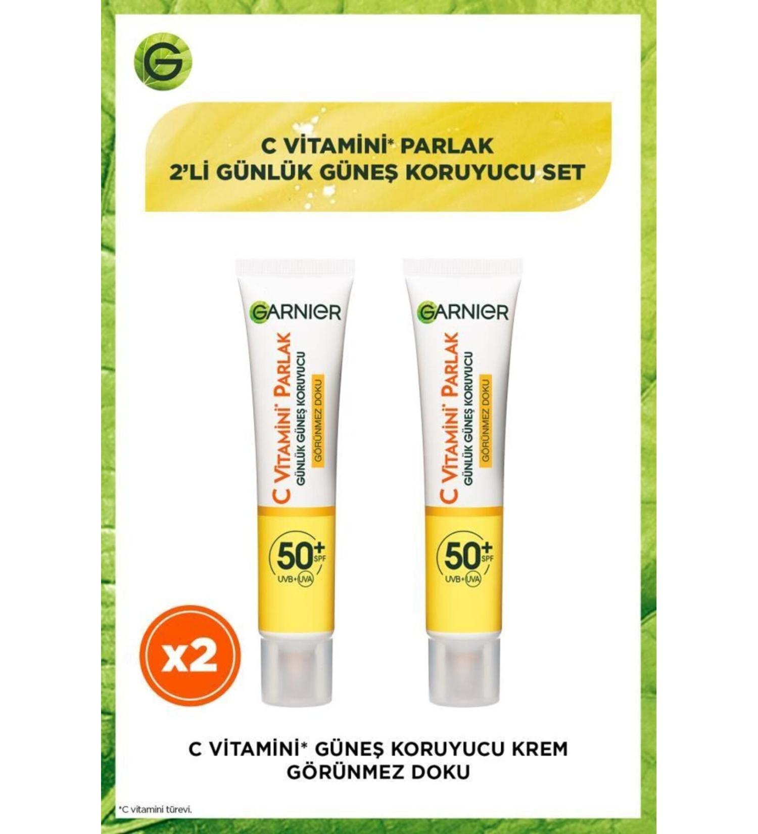 Garnier Vitamin C Bright 2-Pack Sunscreen Set Invisible Texture - Buy Online on GoSupps.com
