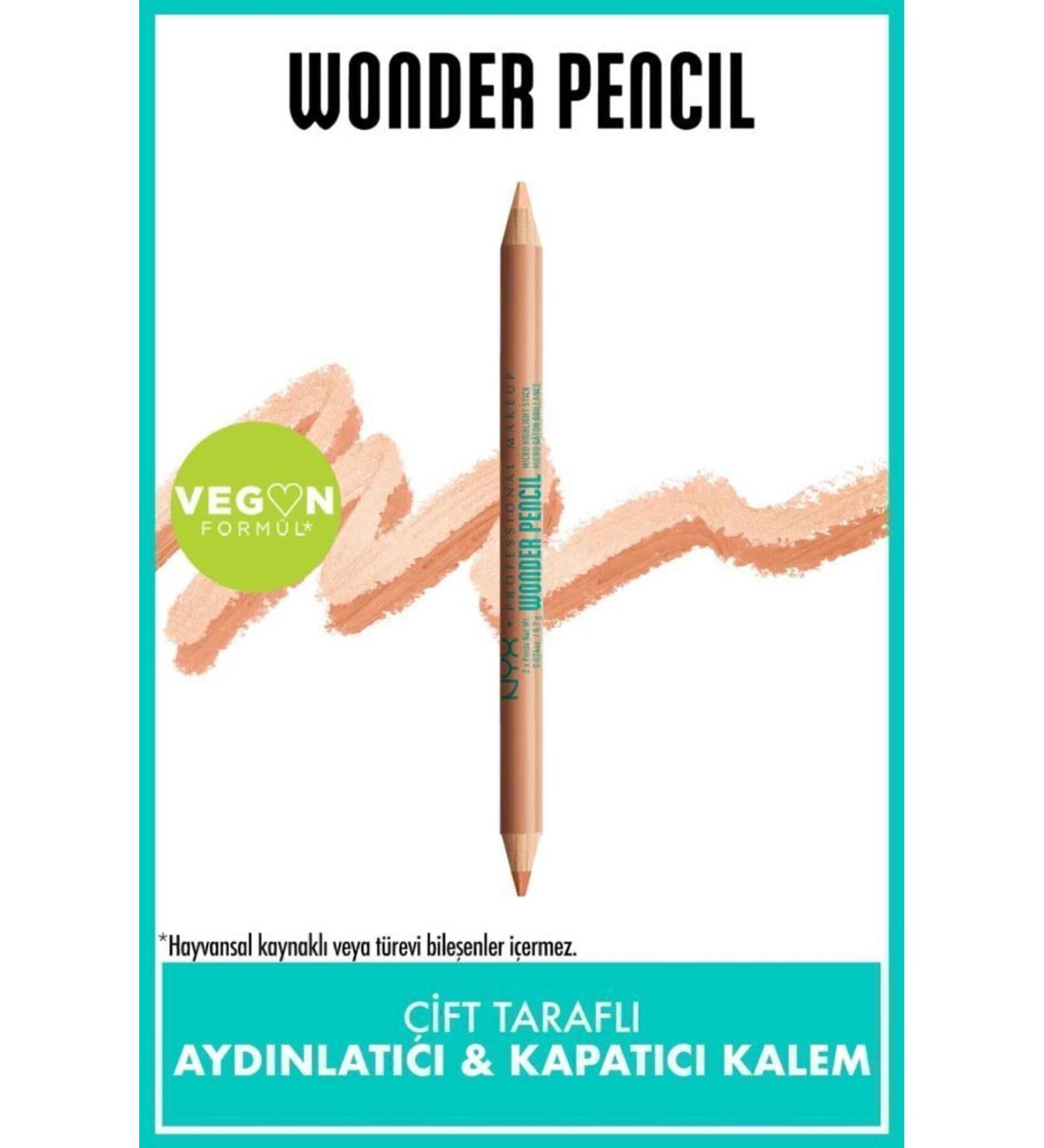 NYX Professional Makeup Wonder Pencil Double-Sided Highlighter & Concealer Pencil - Warm Deep - Buy Online on GoSupps.com