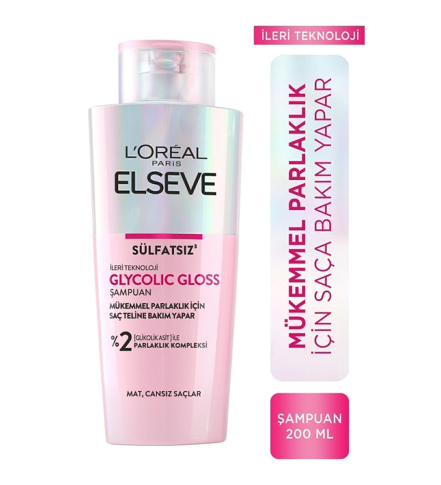 Elseve Glycolic Gloss Perfect Shine Care Shampoo Glycolic Acid 200ml - Buy Online on GoSupps.com