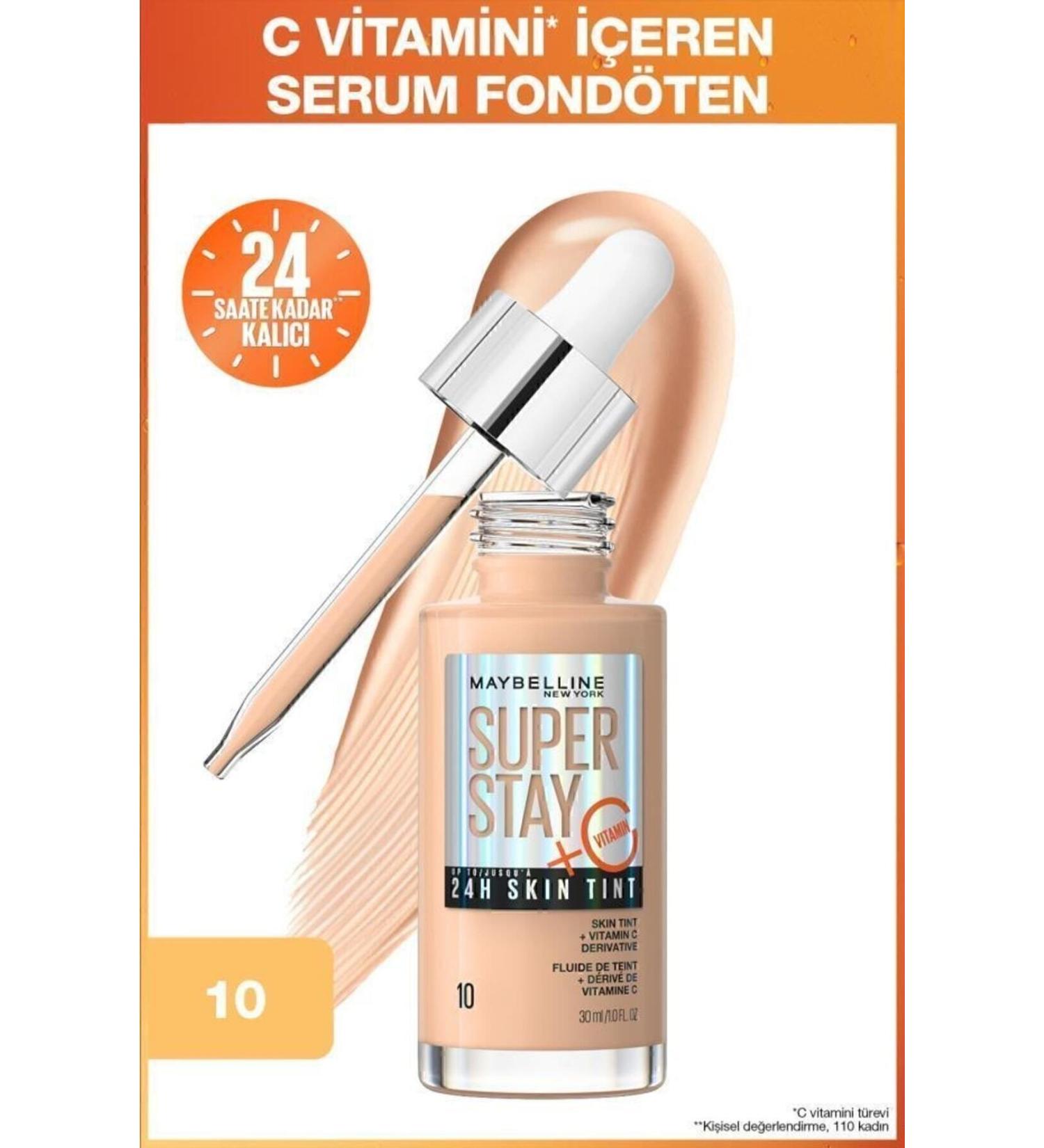 Maybelline New York Super Stay Skin Tint Foundation - 10 - Buy Online on GoSupps.com