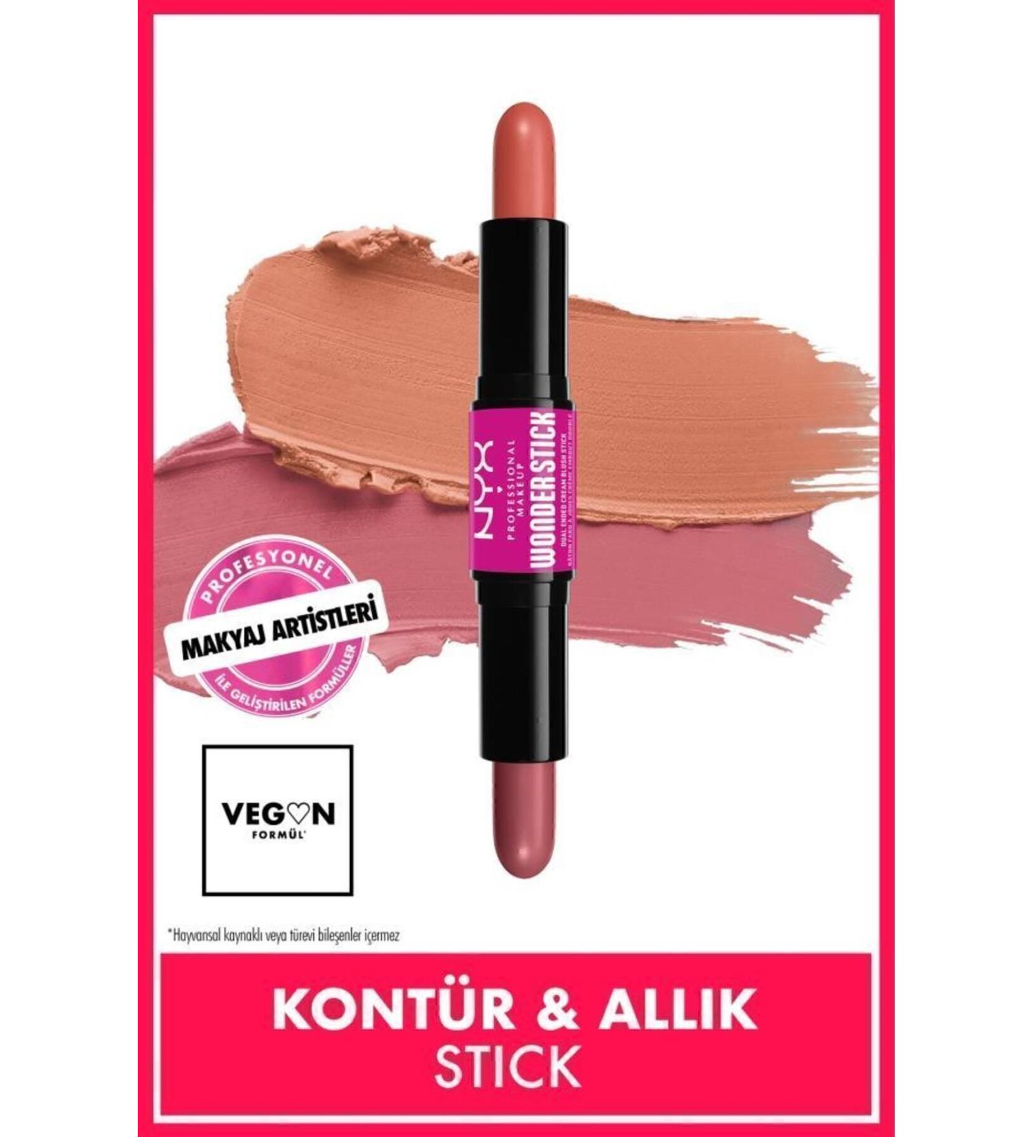 NYX Professional Makeup Wonder Stick Double-Ended Cream Blush Stick - Honey Orange And Rose - Buy Online on GoSupps.com