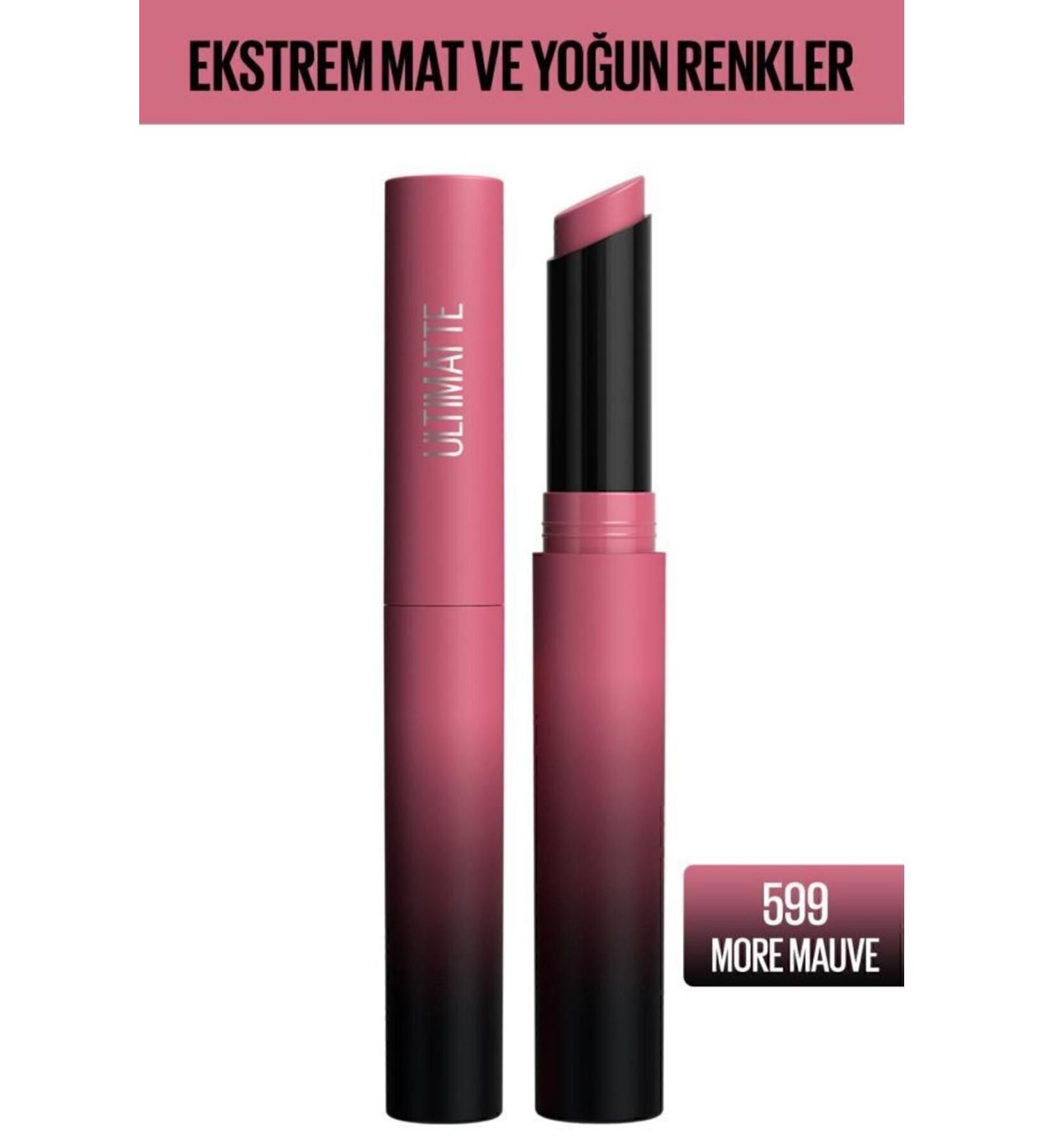 Maybelline New York Color Sensational Ultimatte Matte Lipstick - 599 More Mauve (PINK) - Buy Online on GoSupps.com