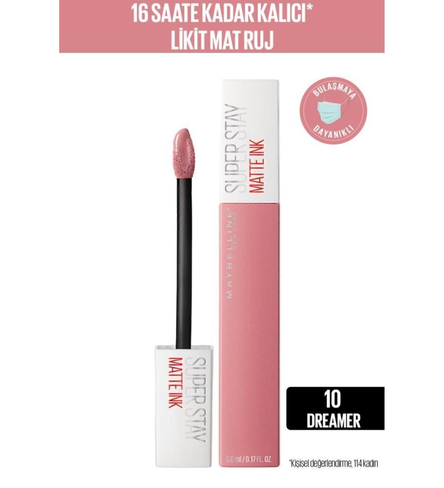 Maybelline New York Superstay Matte Ink Liquid Lipstick 10 Dreamer 3600531411183