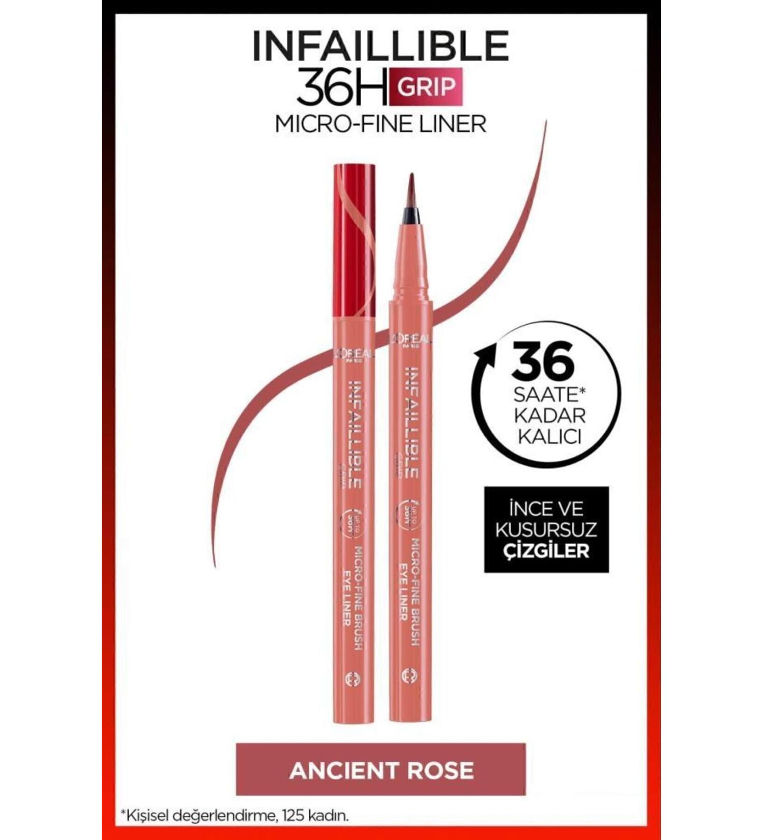 L'Oreal Paris L'or al Paris Infaillible 36h Grip Micro Fine Eyeliner 03 Ancient Rose - Buy Online on GoSupps.com