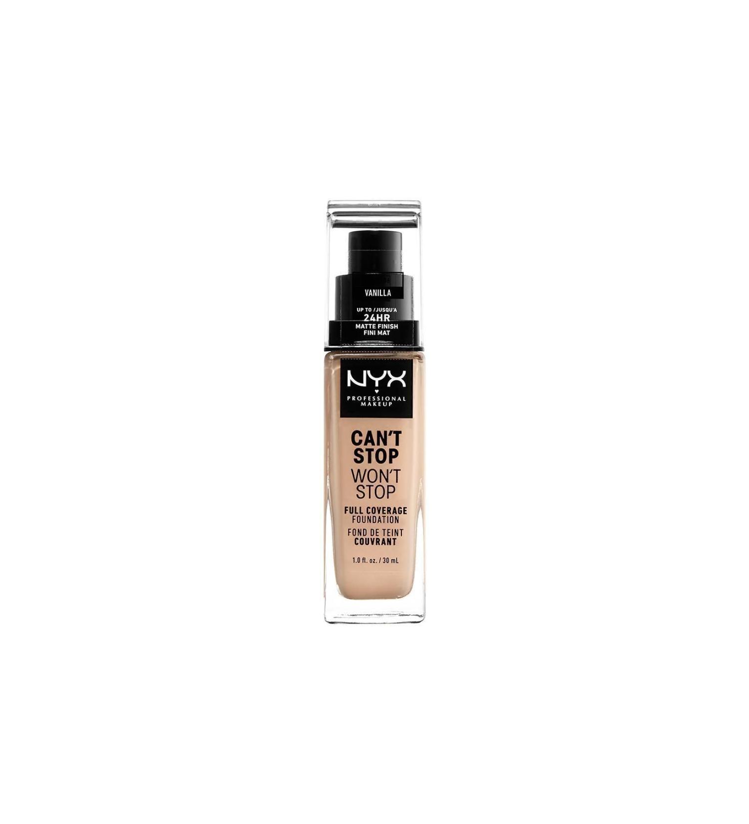 NYX Professional Makeup Foundation - Can't Stop Won't Stop Full Coverage Foundation 6.5 Nude 30 ml 800897157227 - Buy Online on GoSupps.com
