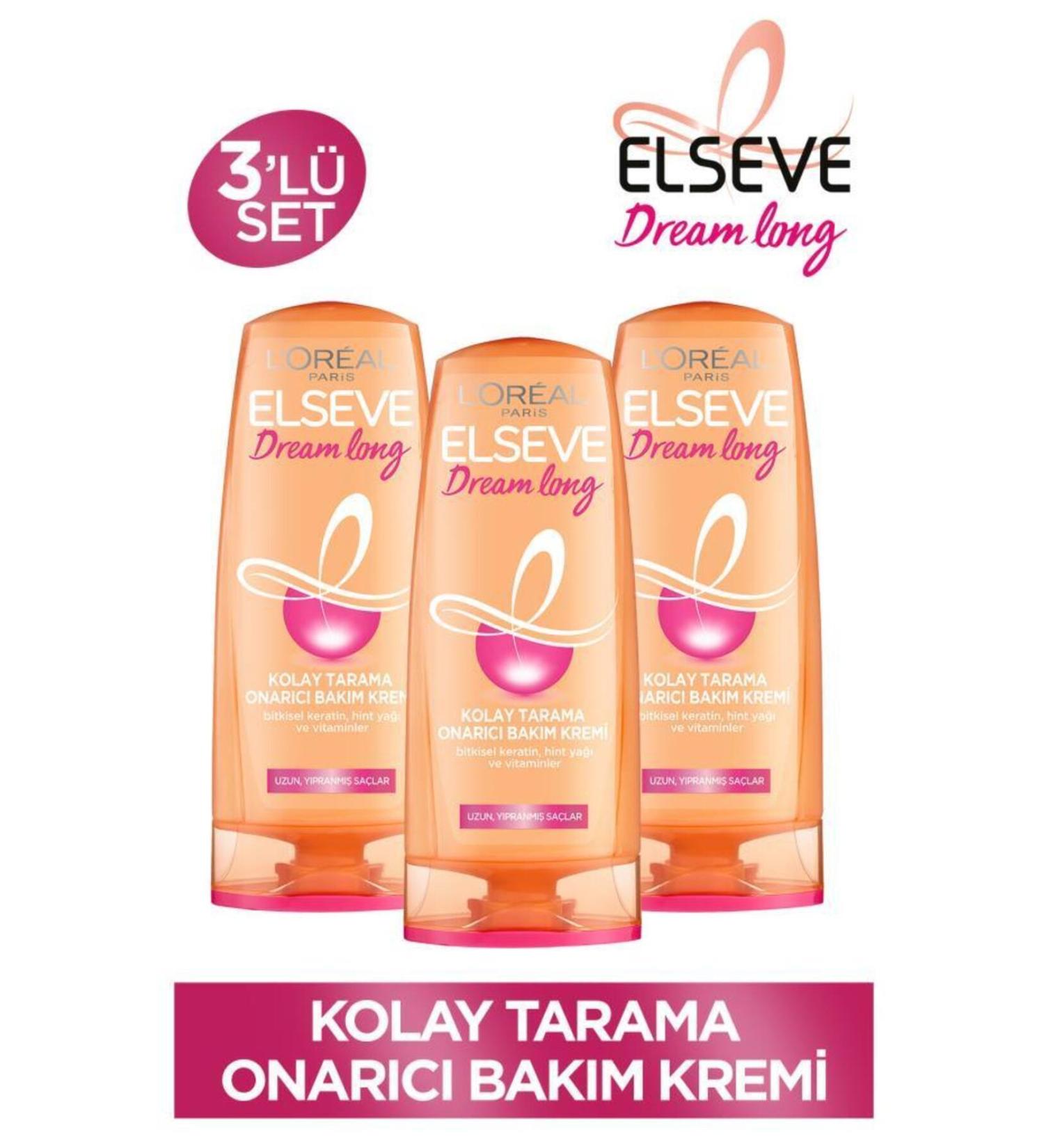Elseve 3-Piece Dream Long Easy Combing Hair Care Cream Set 390ml - Buy Online on GoSupps.com