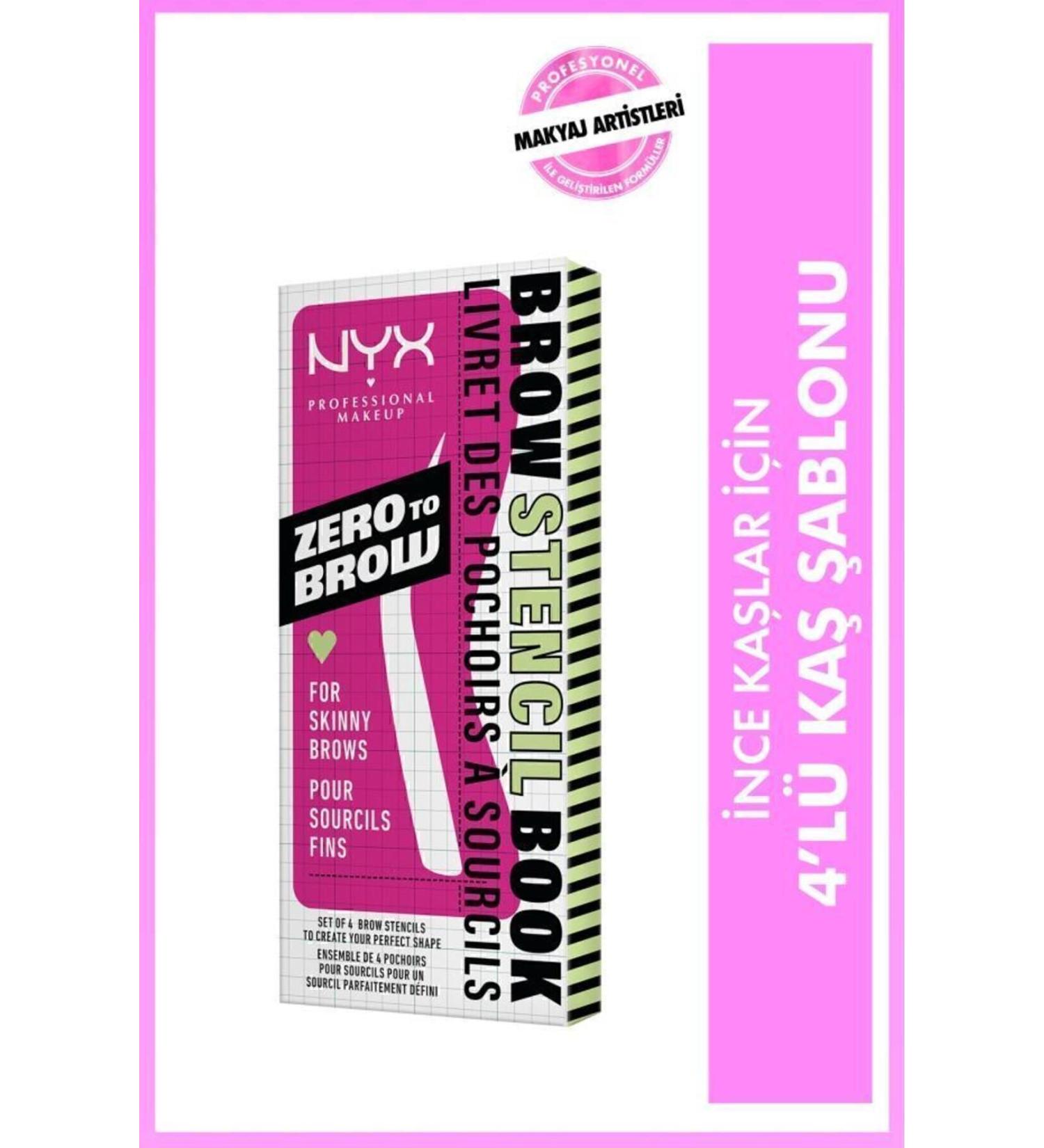 NYX Professional Makeup Zero to Brow Eyebrow Stencil for Thin Brows - Skinny Brow - Buy Online on GoSupps.com